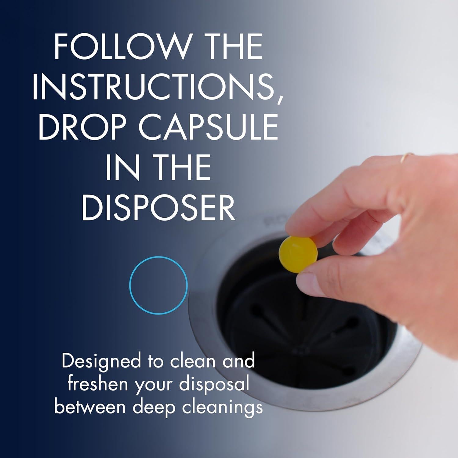 Ambientador Glisten para triturador de basura, 30 cápsulas limón