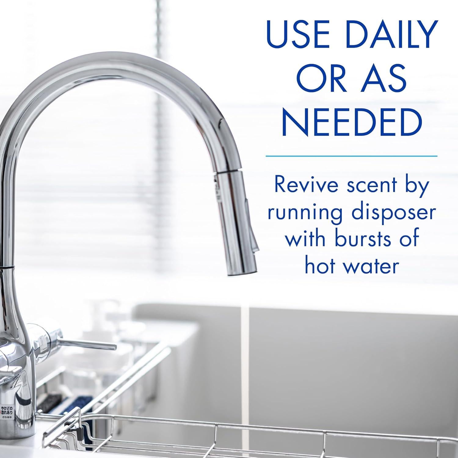 Ambientador Glisten para triturador de basura, 30 cápsulas limón