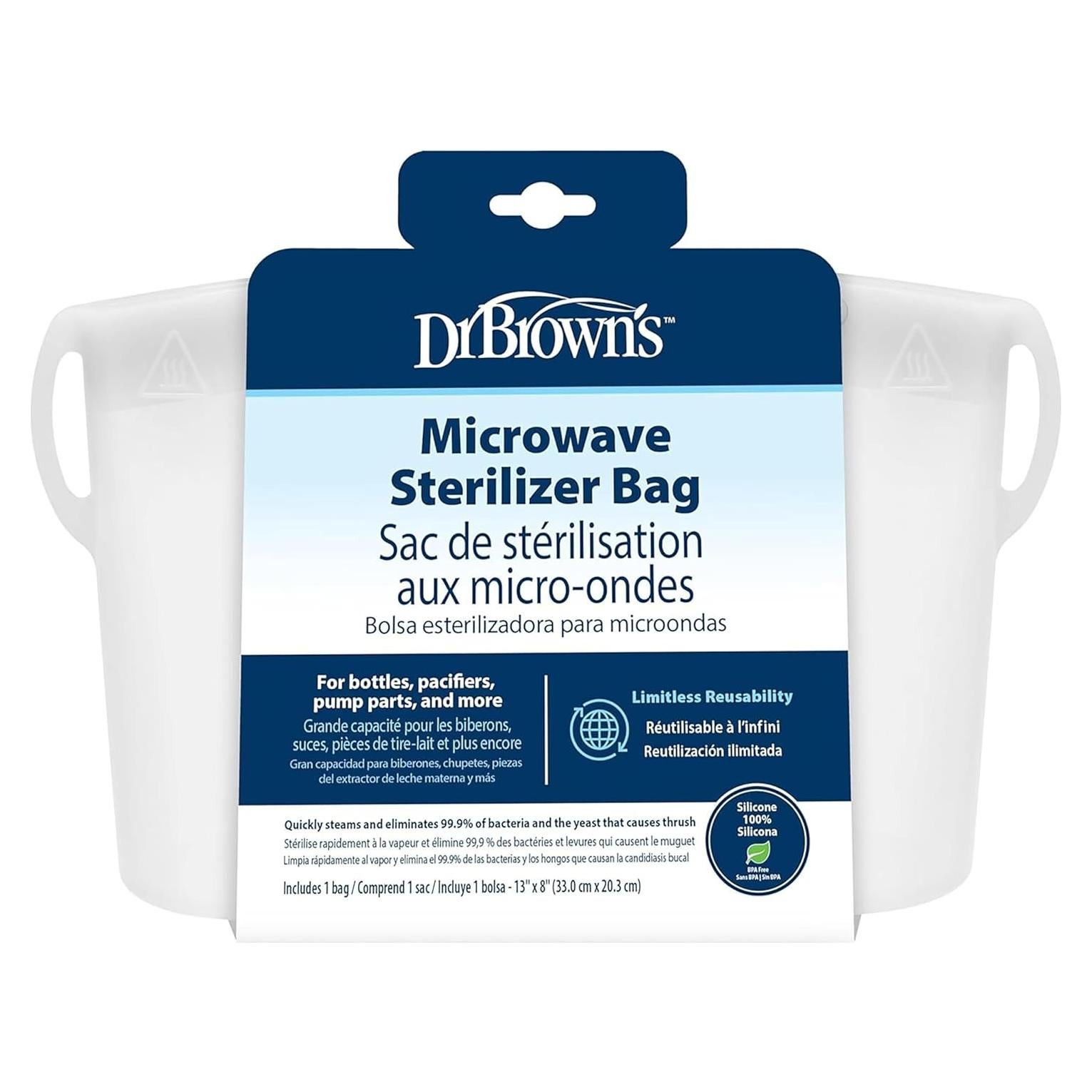 Bolsa Esterilizadora de Vapor Dr. Brown's 100% Silicona 250 mL