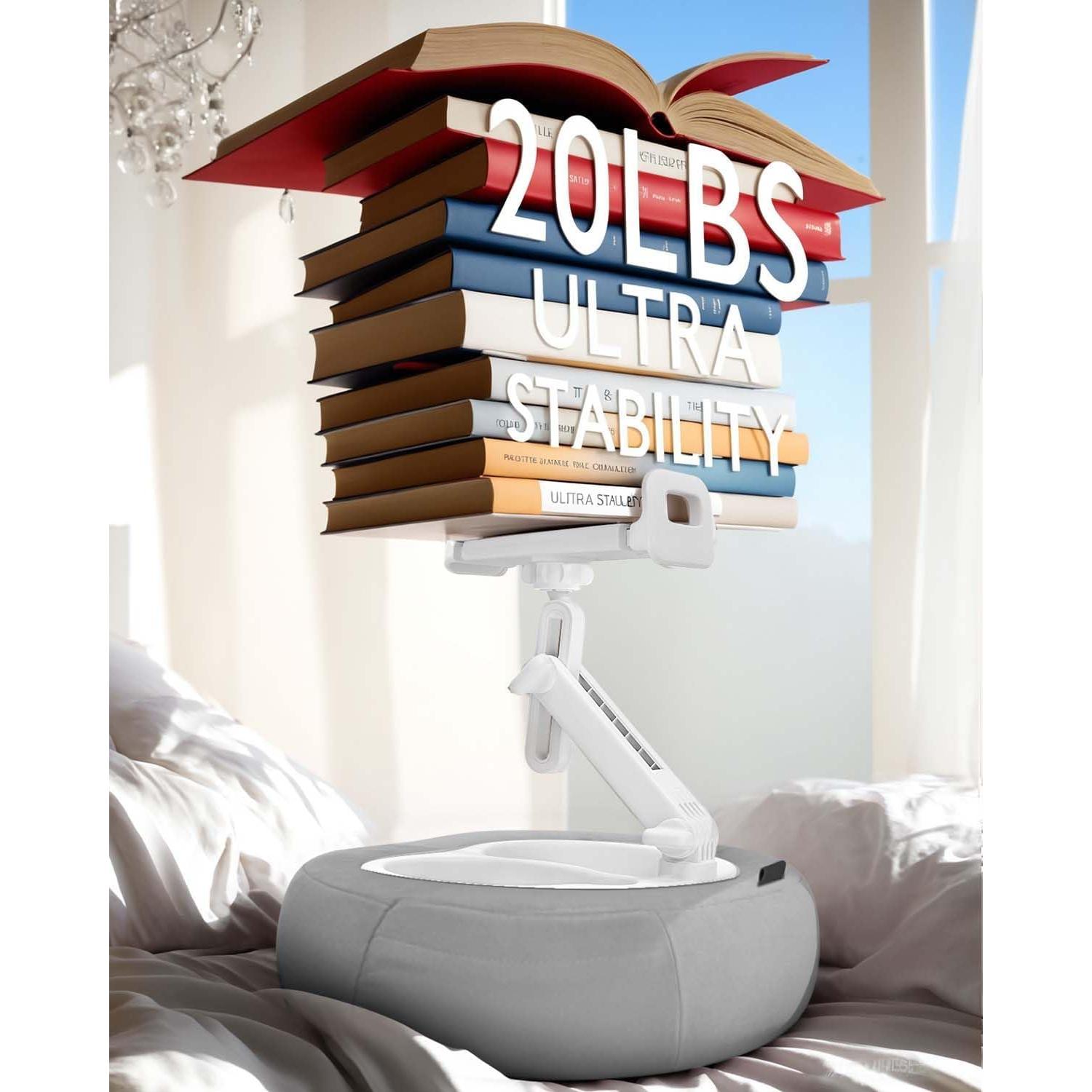 Soporte de Almohada para Tabletas Miledi Gris 360° Ajustable