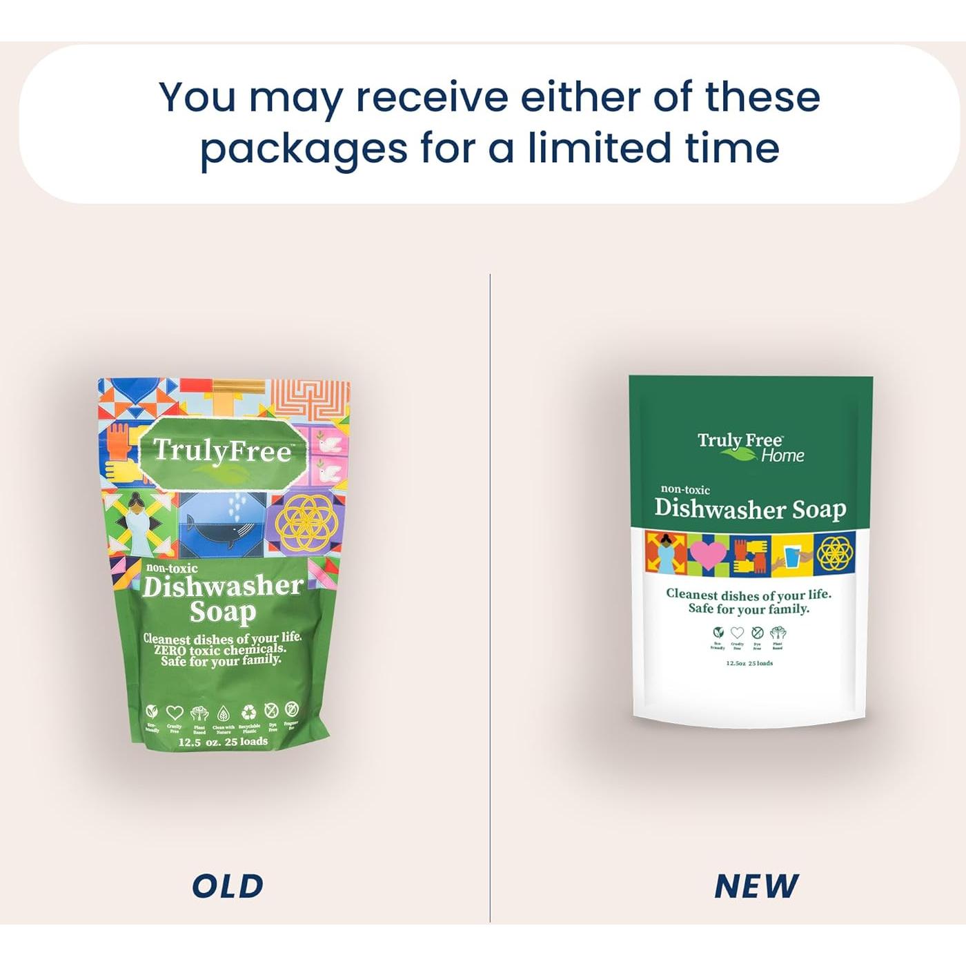 Detergente en polvo para lavavajillas Truly Free 354.88 g