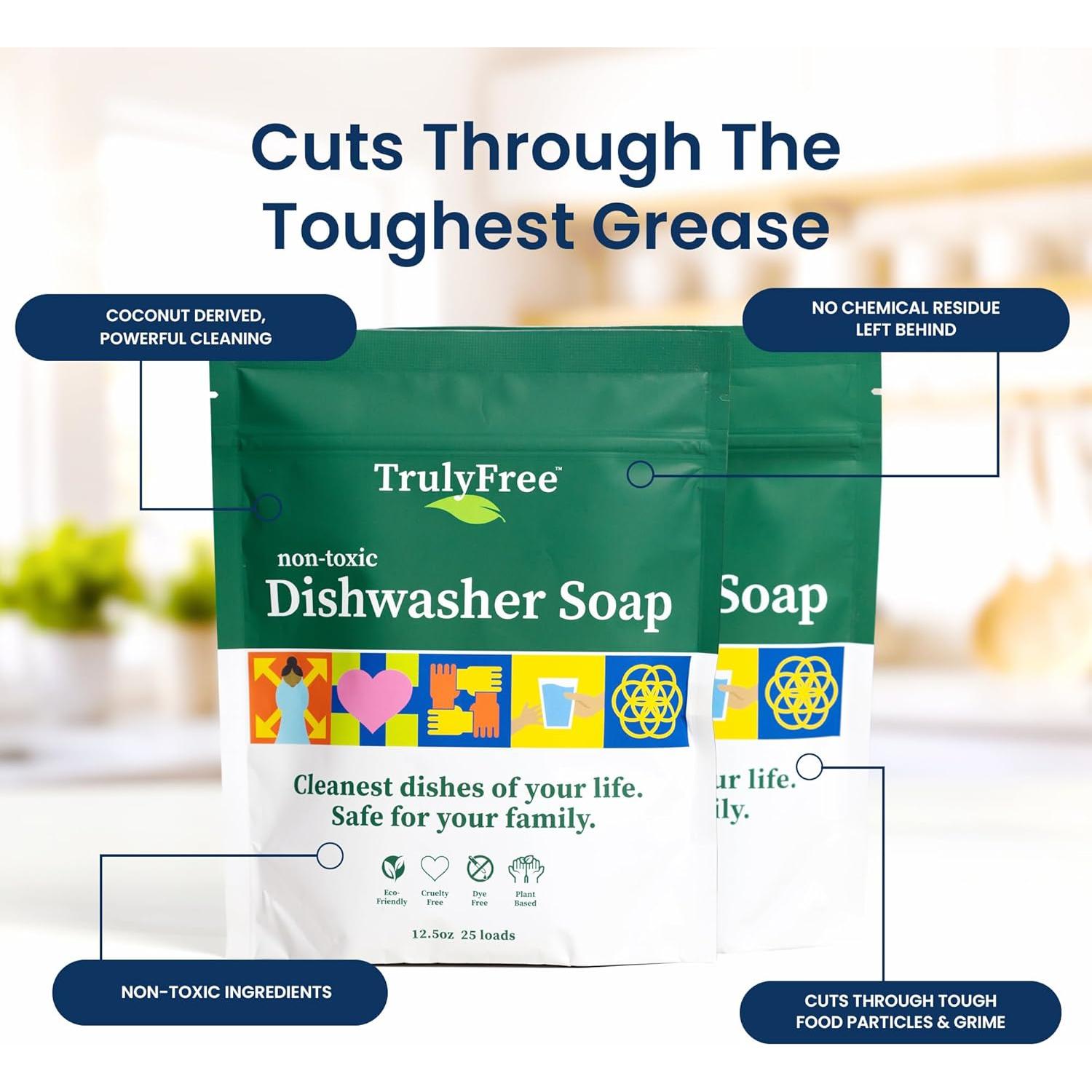 Detergente en polvo para lavavajillas Truly Free 354.88 g