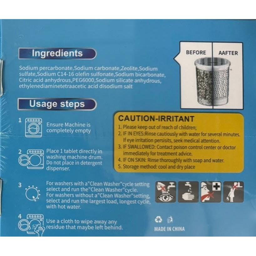 Limpiador de Lavadora SM 24 Tabletas - Limpieza Profunda