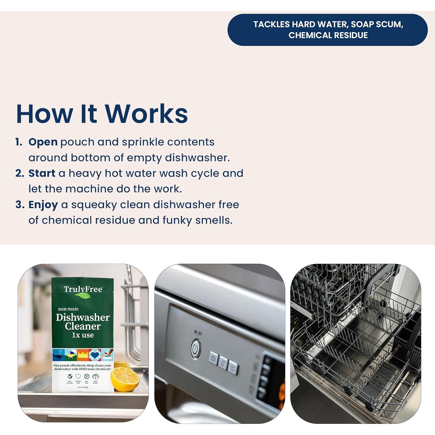 Limpiador Natural para Lavavajillas Truly Free 113 g - Aroma a Limón