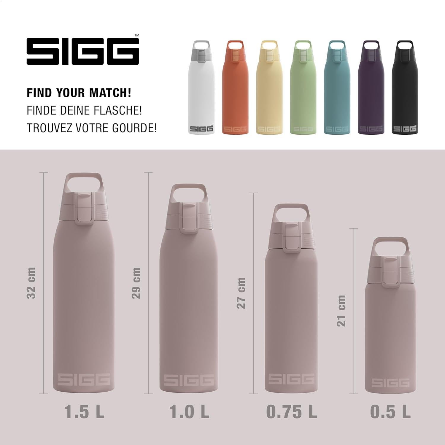 Botella de Agua Aislada SIGG Shield Therm 1L Acero Inoxidable