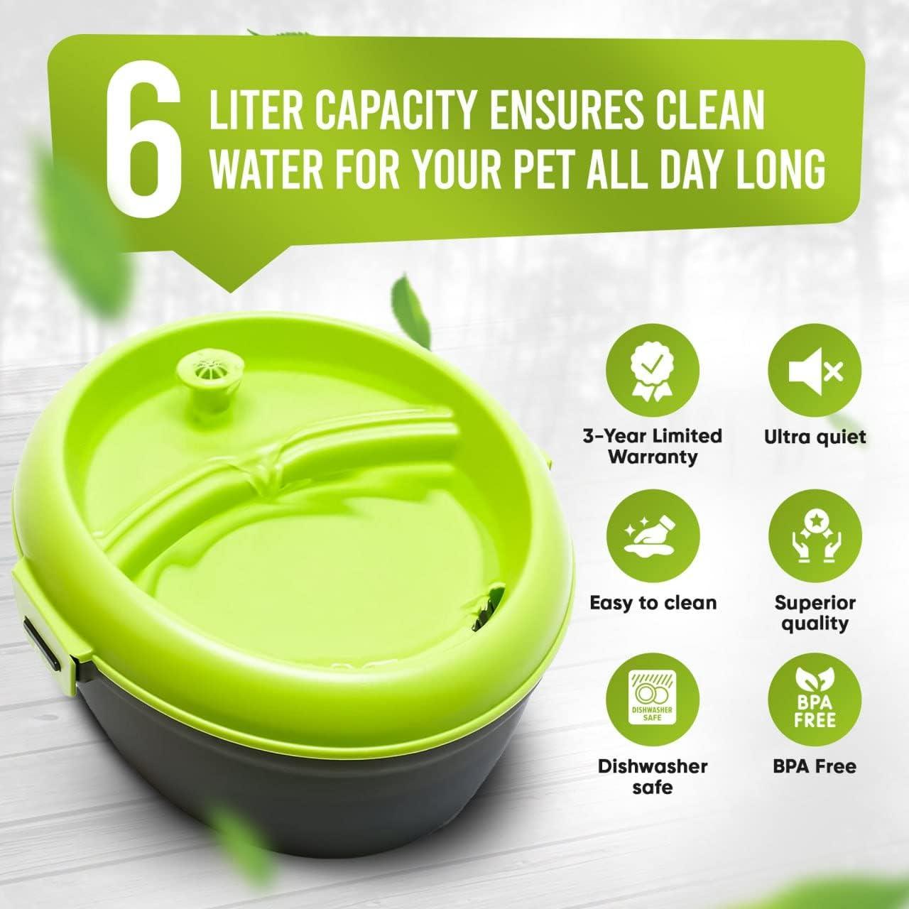 Fuente de Agua Filtrada Automática para Perros AA Aquarium 6L