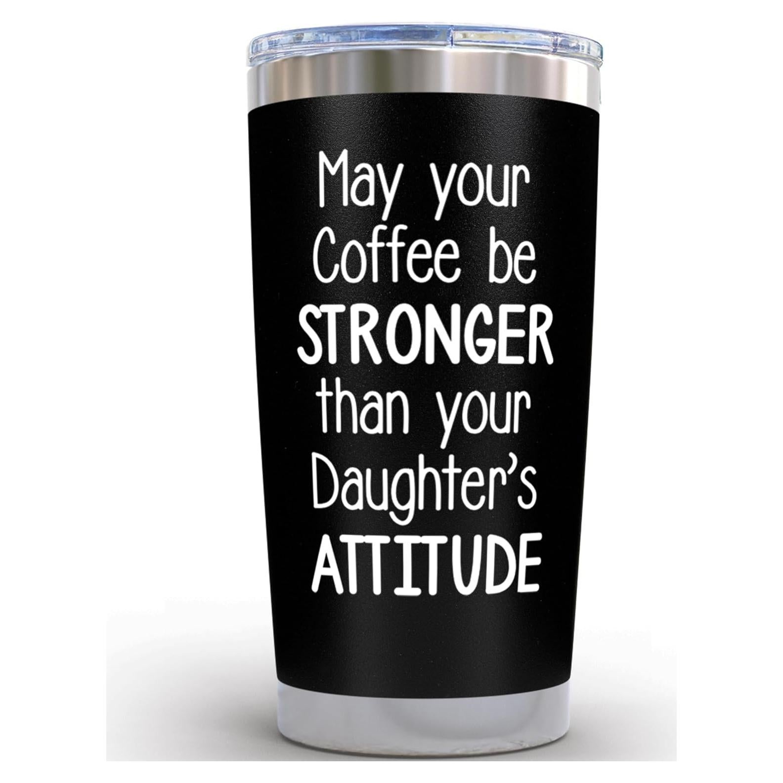 Vaso KLUBI 20oz Negro - Que Tu Café Sea Más Fuerte que Tu Hija