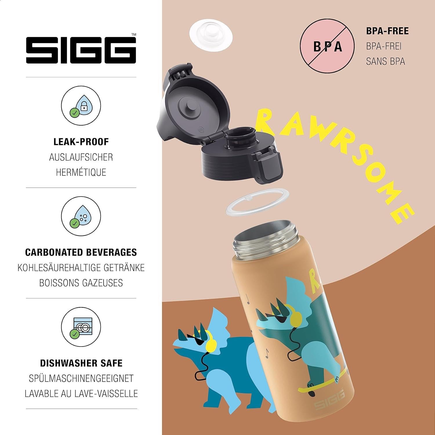 Botella Aislada para Niños SIGG Shield One Rawsome 0.5L