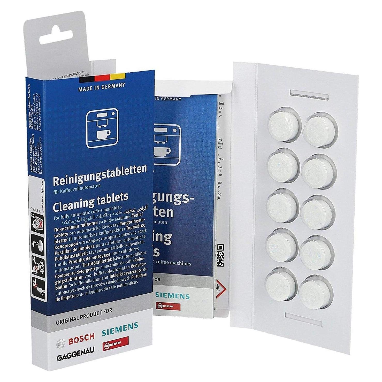 Tabletas de limpieza Bosch 311769 para máquina de café 10 unidades