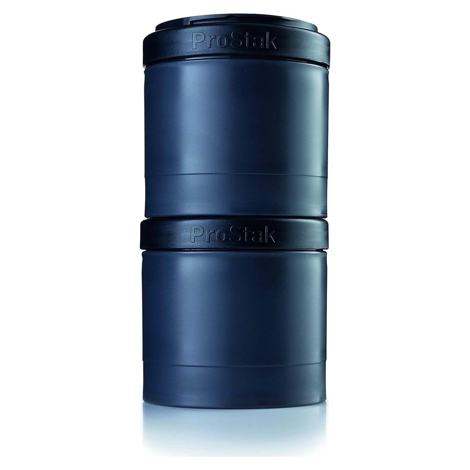 Frascos de Almacenamiento BlenderBottle ProStak 250cc 2-Pak Negro