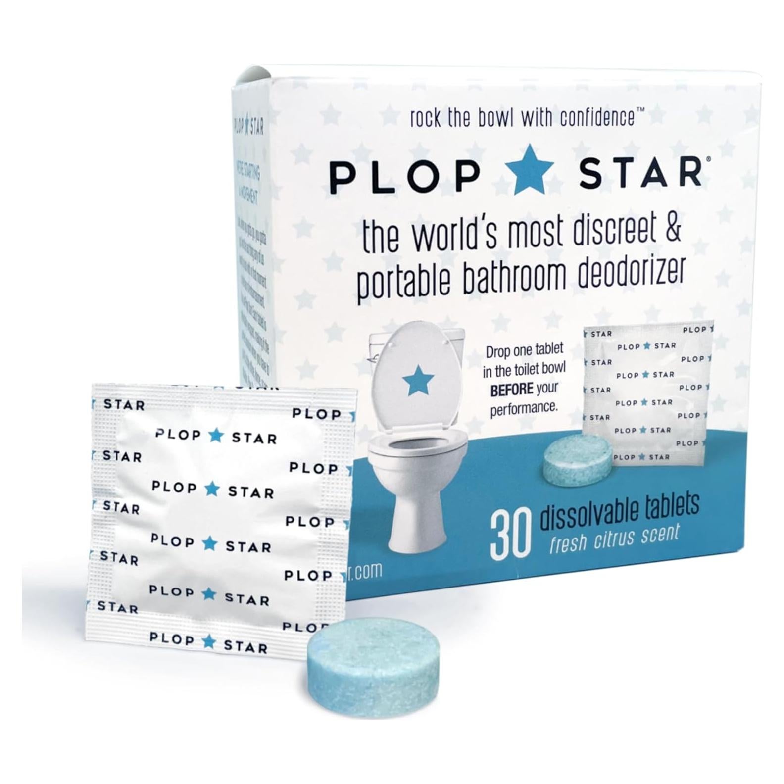 Tabletas Eliminadoras de Olores Plop Star - 30 Unidades