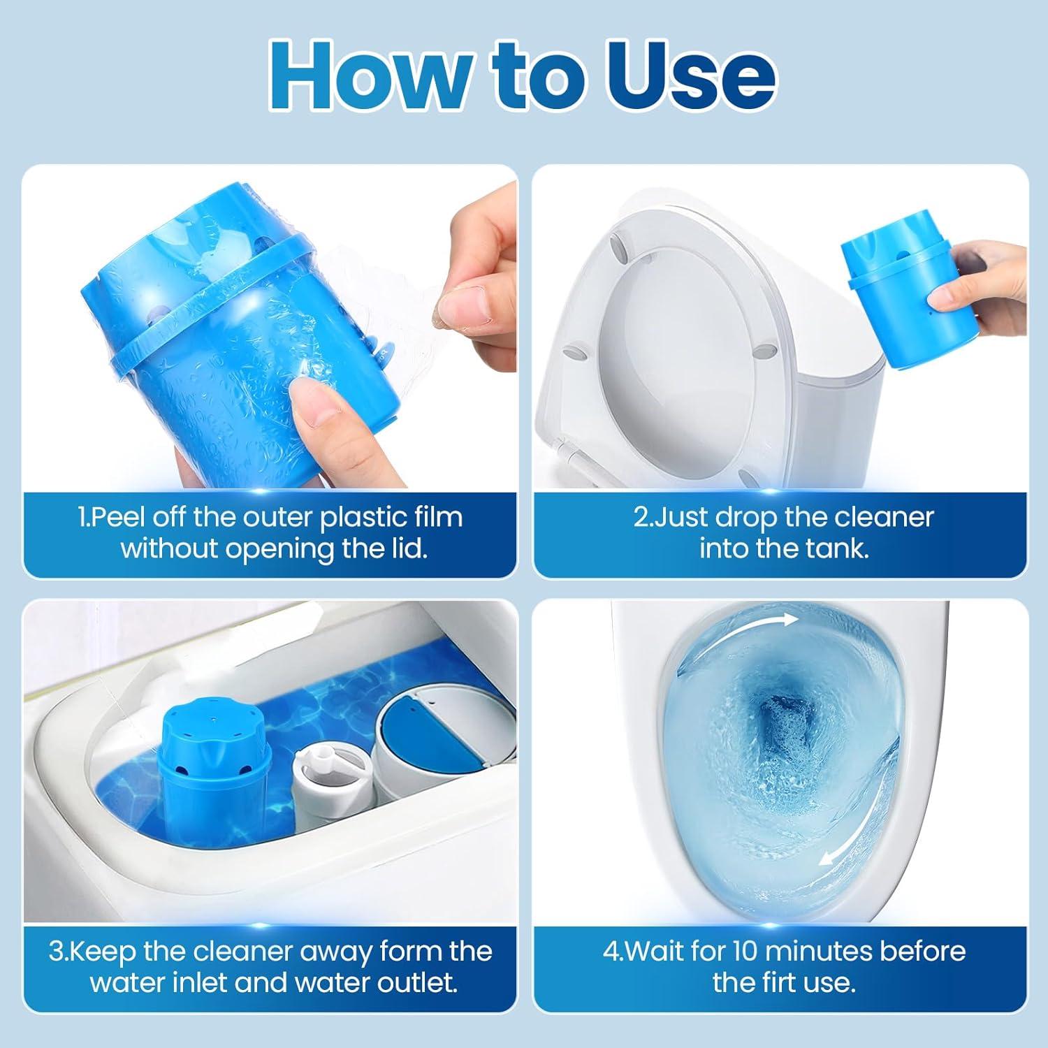 10 Limpiadores Automáticos de Inodoro Heigble 200g Larga Duración