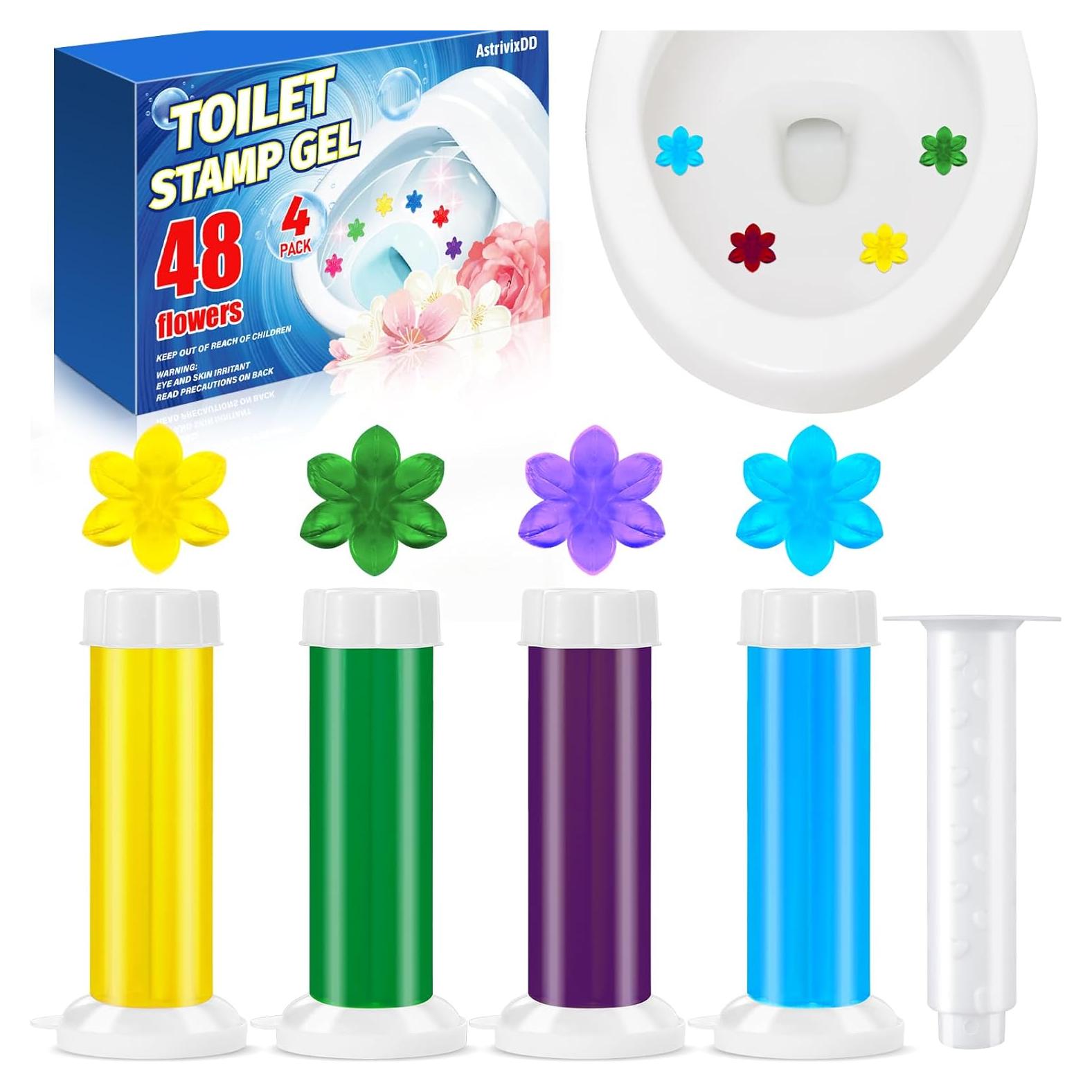 Paquete de 4 Gel para Inodoro AstrivixDD - 48 Sellos Fragancias
