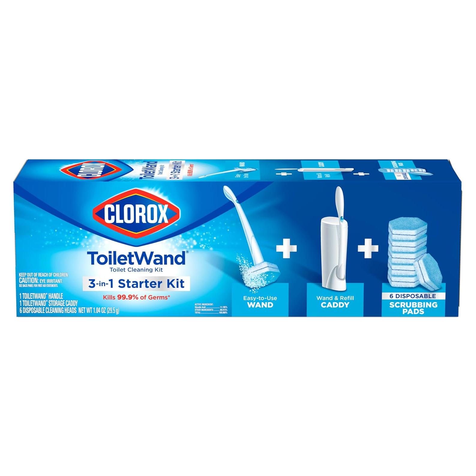 Kit de limpieza inodoro Clorox ToiletWand con 6 recargas