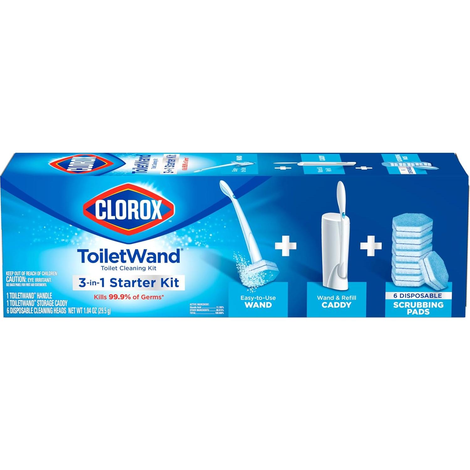 Kit de limpieza inodoro Clorox ToiletWand con 6 recargas