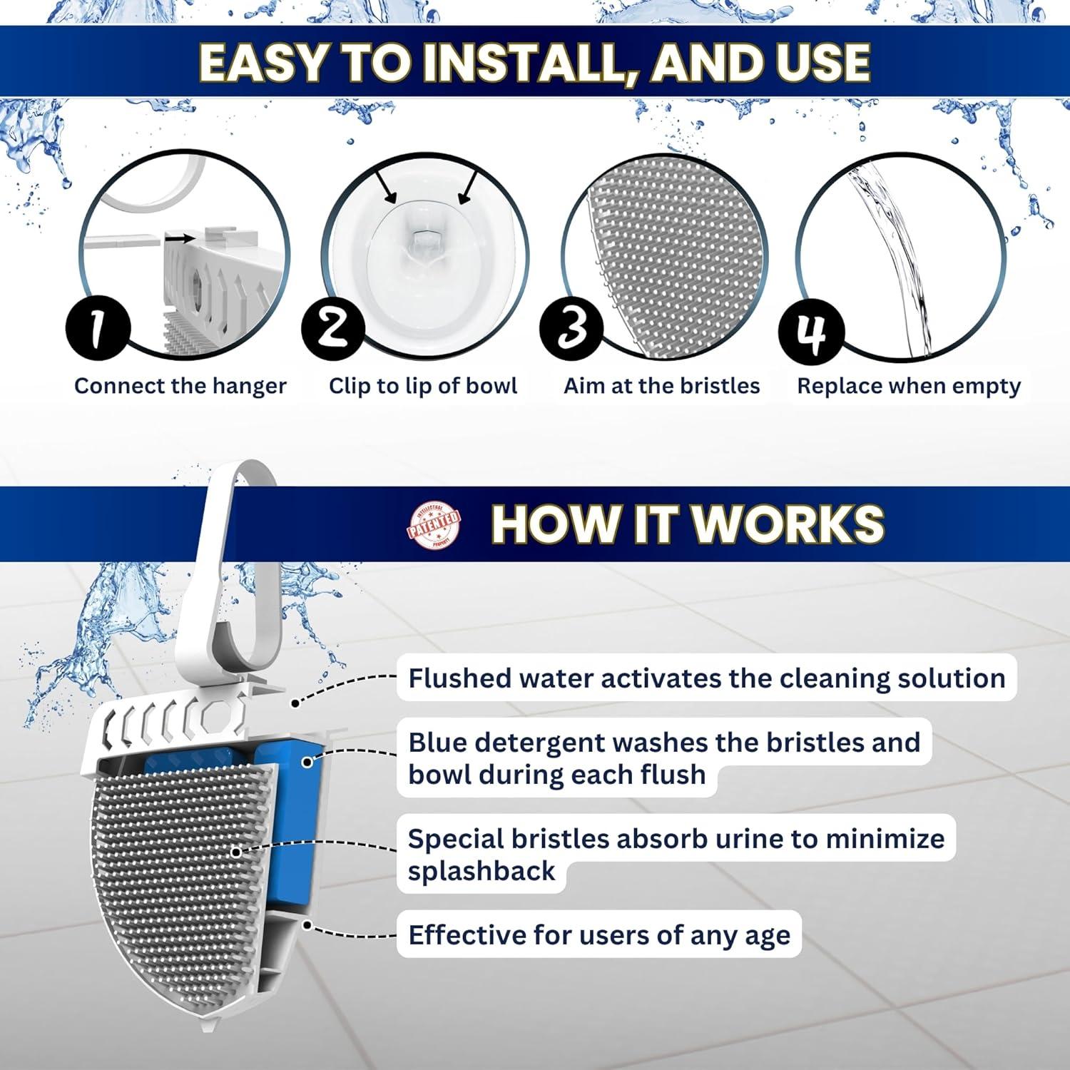 Protector de Salpicaduras de Orina PeeOnMe - Aroma Lavanda - Paquete de 4