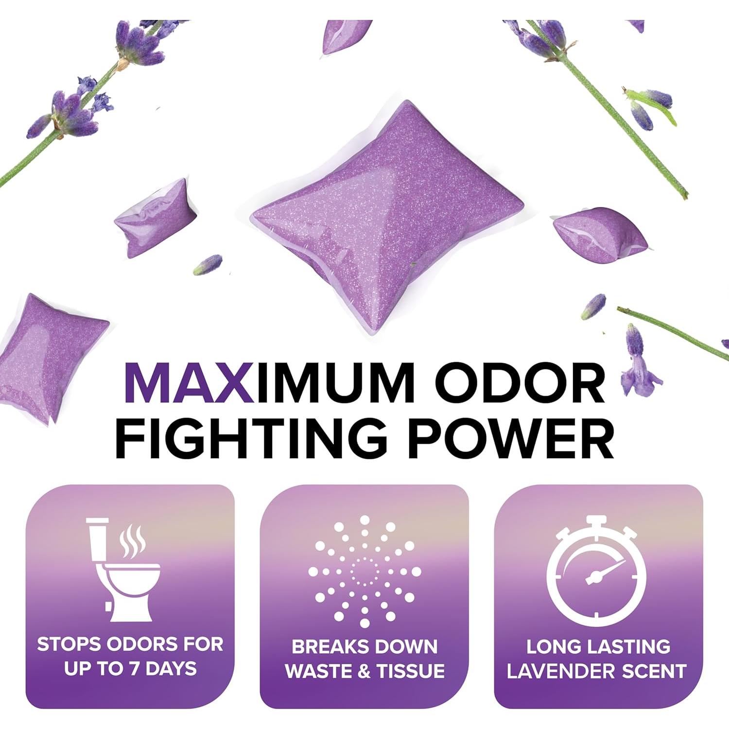 Camco TST MAX Tratamiento Inodoro RV 30 Drop-INs Lavanda