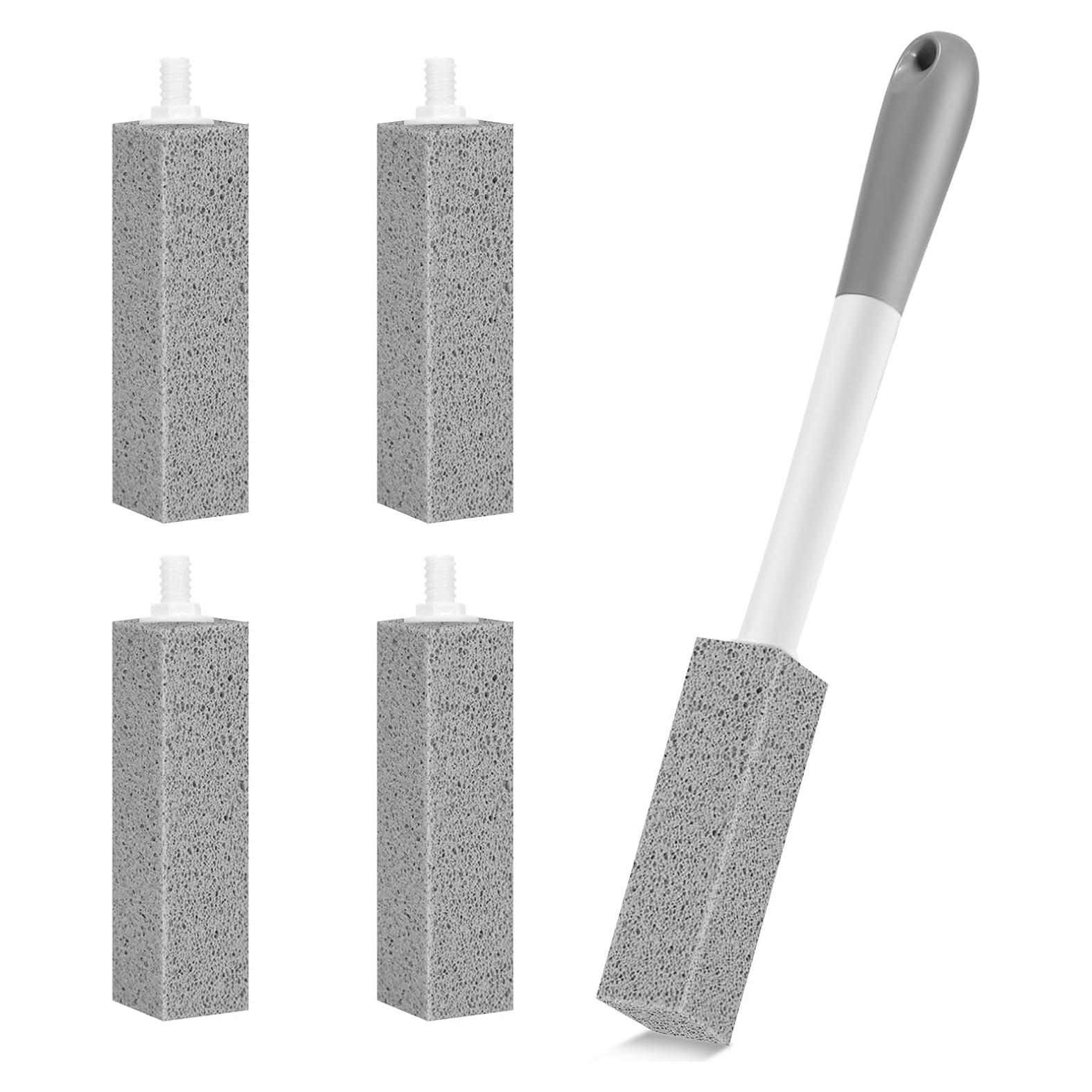 Paquete de 4 piedras pómex con mango Gnvop para inodoro
