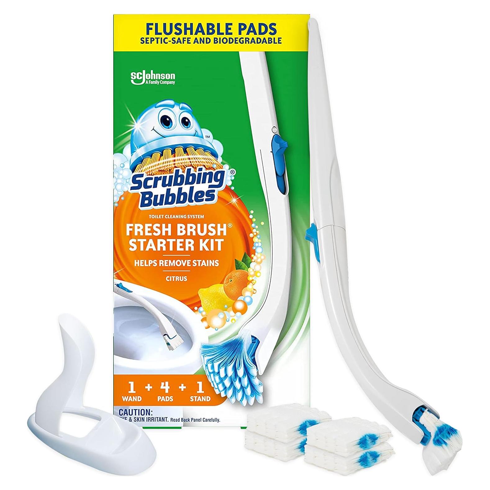 Kit de Limpieza de Inodoro Scrubbing Bubbles Fresh Brush 1 Varita + 4 Recargas