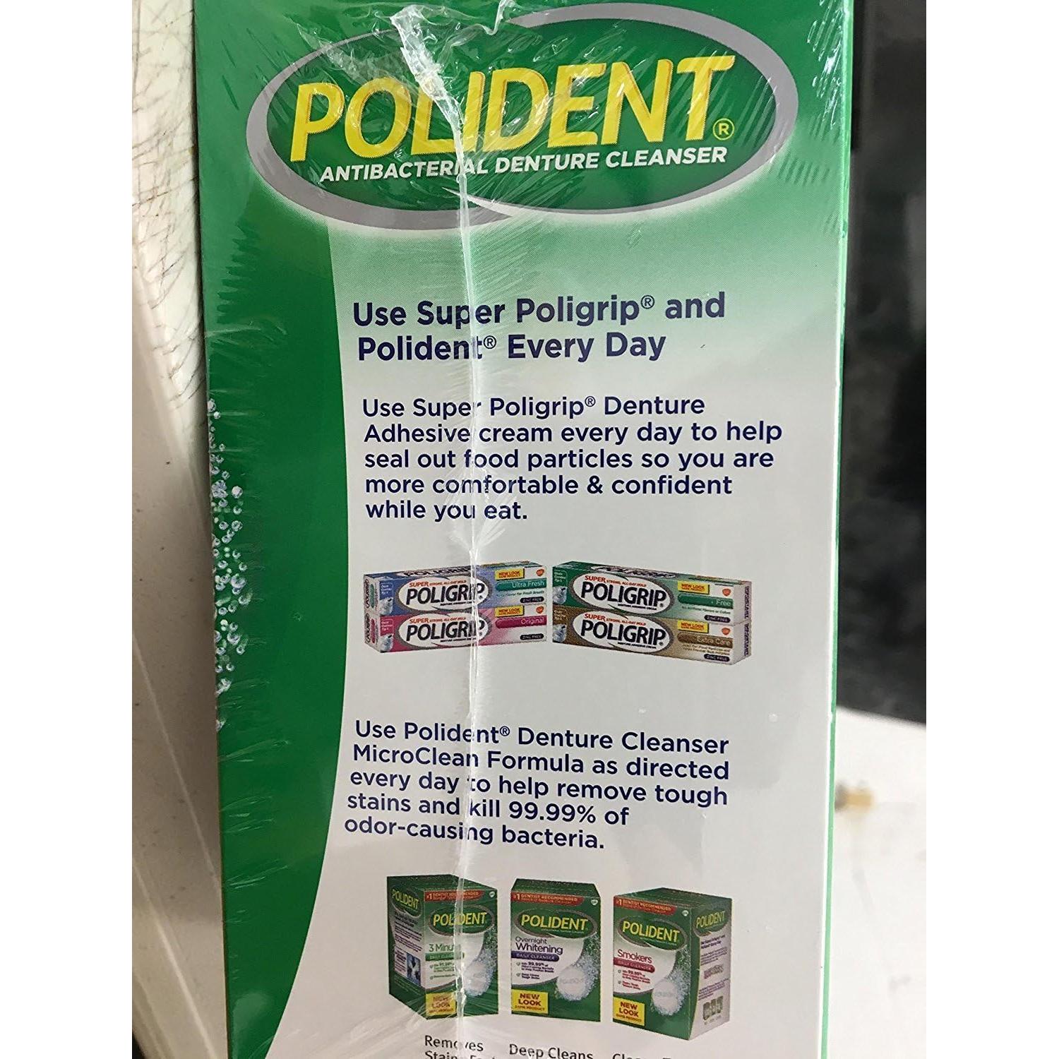 Limpiador Antibacteriano de Dentaduras Polident 192 Tabletas