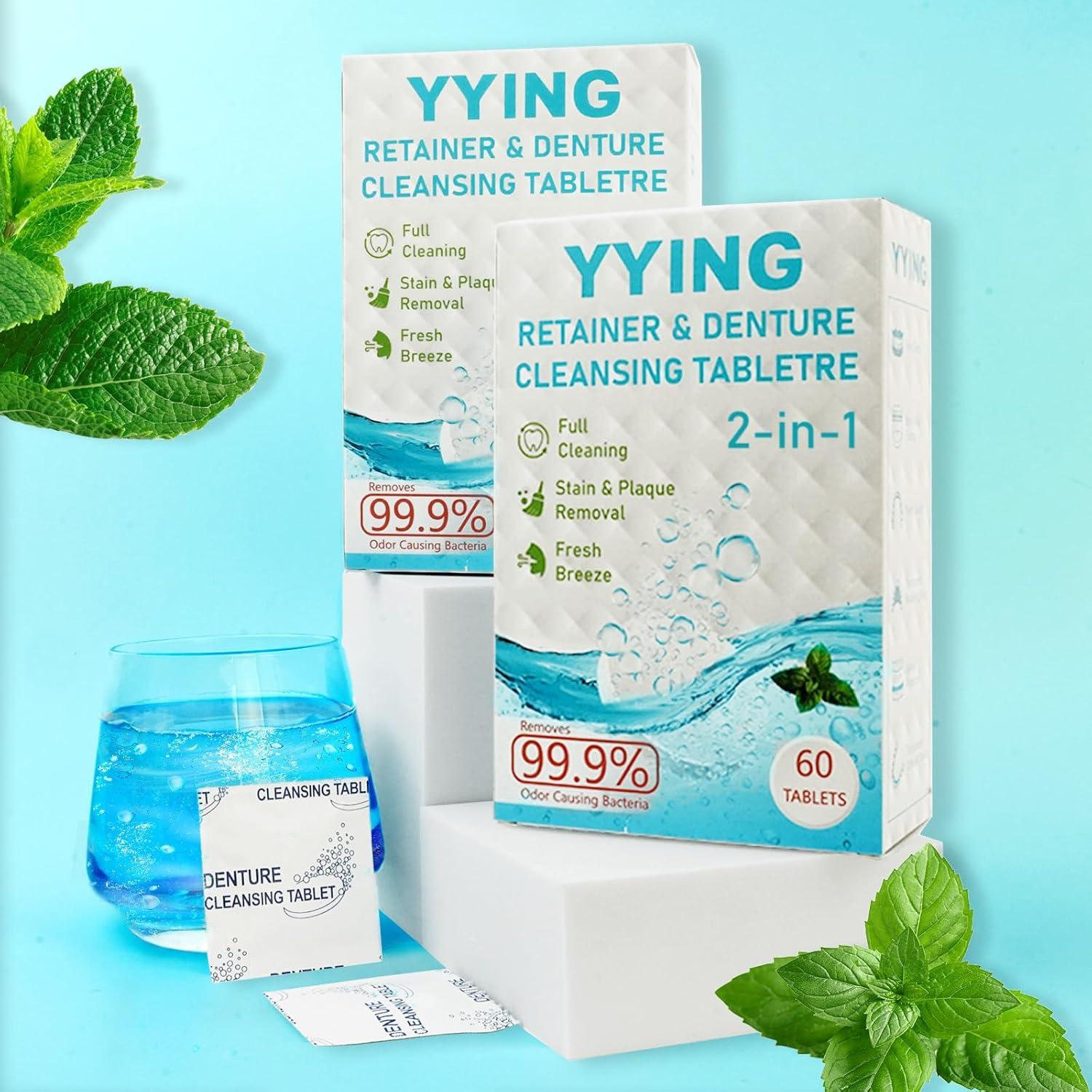 Limpiador de Retenedores YYING 60 Tabletas Menta 2 Meses
