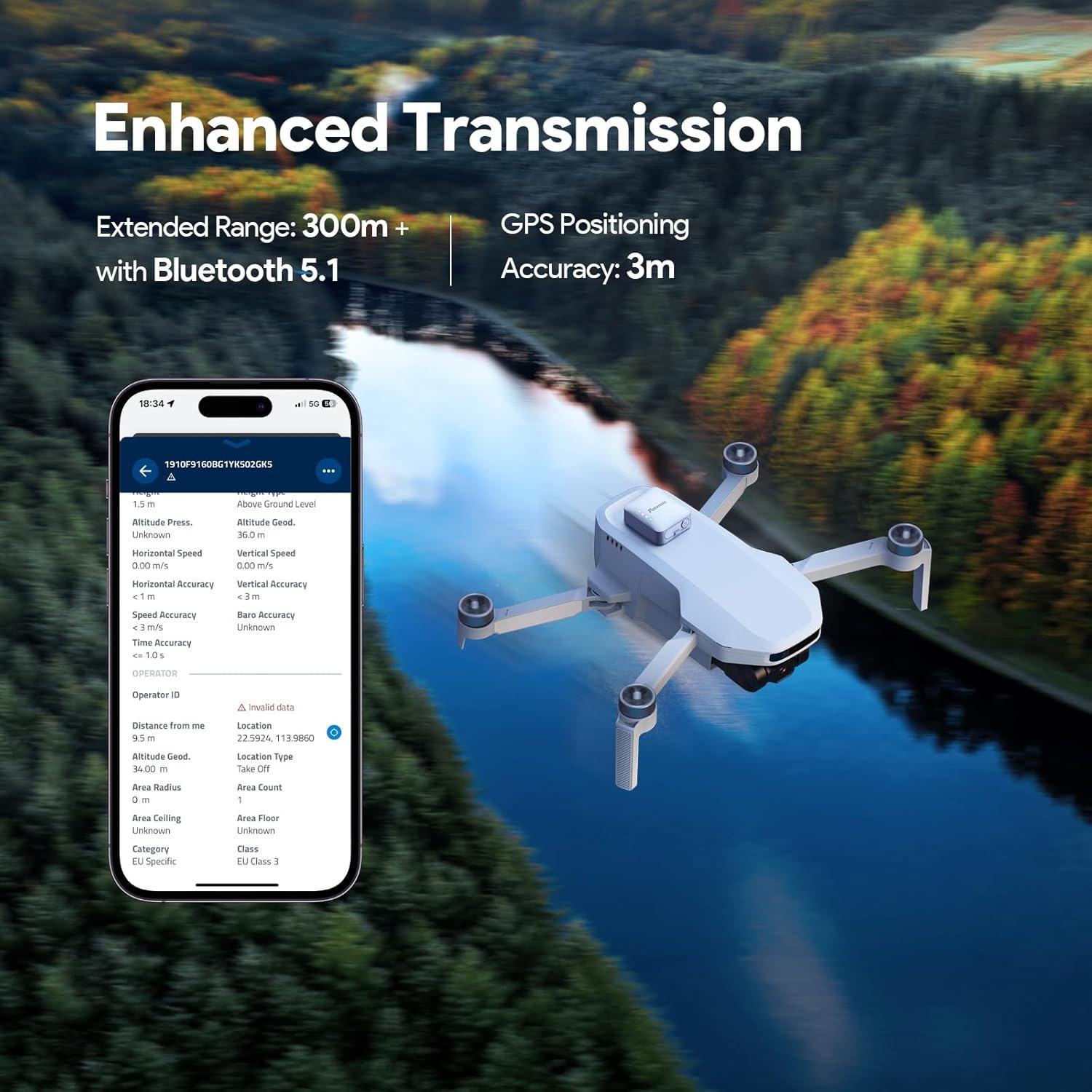 Módulo ID Remoto Potensic RID-916 para Drones + GPS