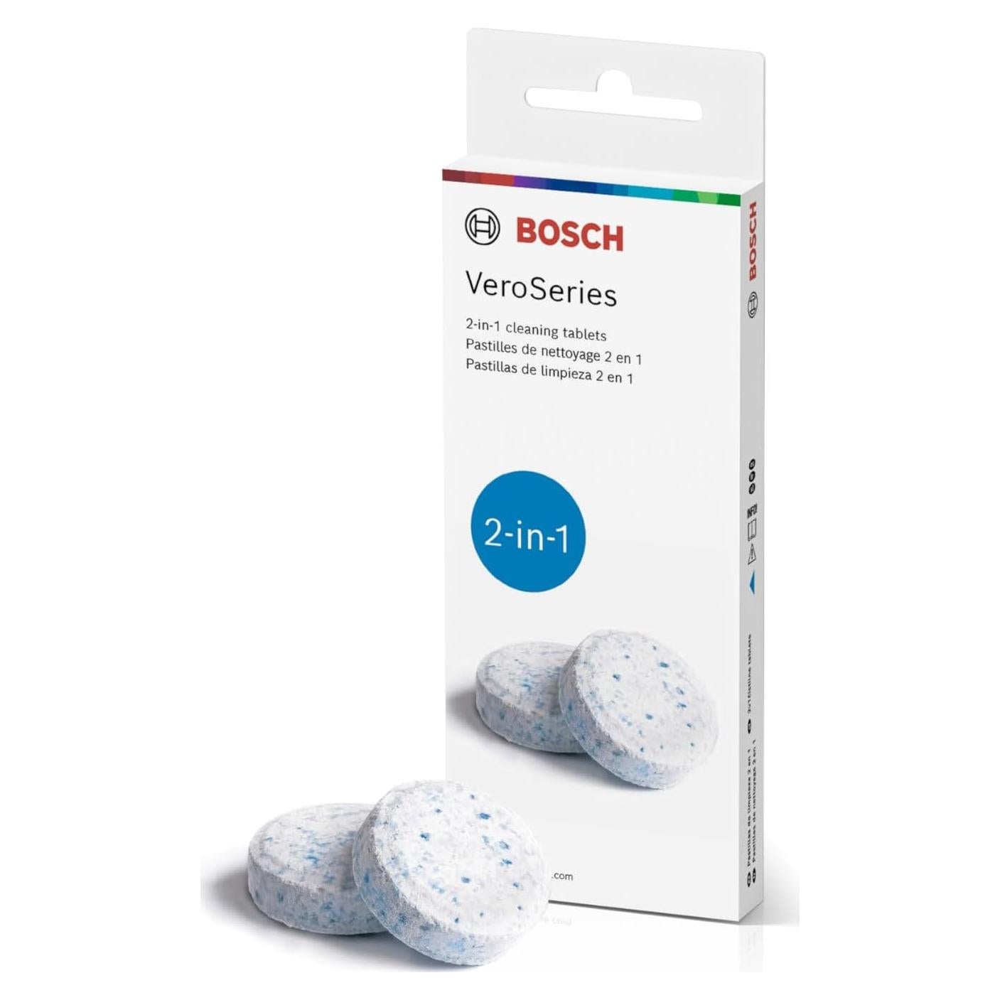 Tabletas de limpieza Bosch TCZ8001, 10 unidades para espresso