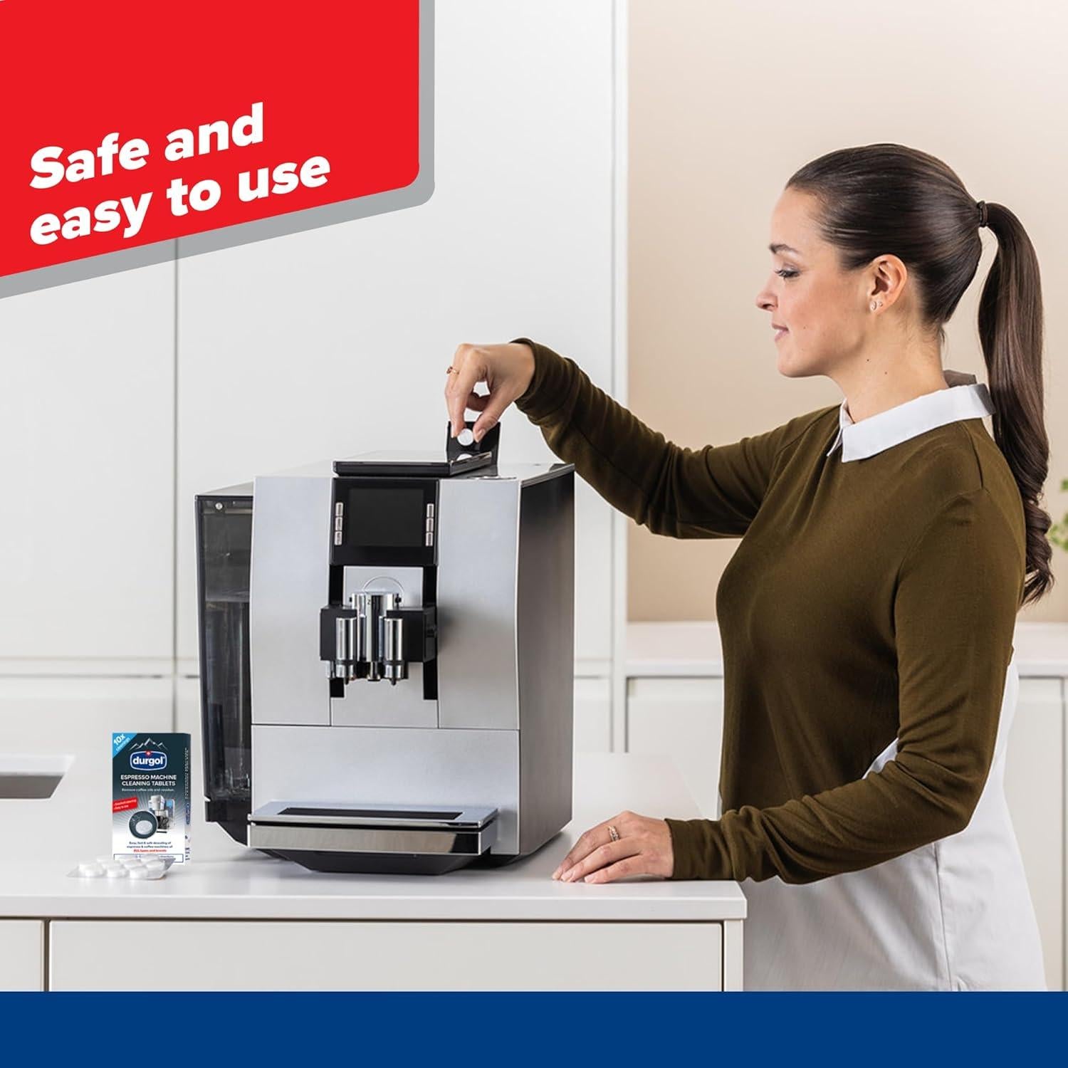 Tabletas de limpieza Durgol para máquinas de espresso, 10 unidades