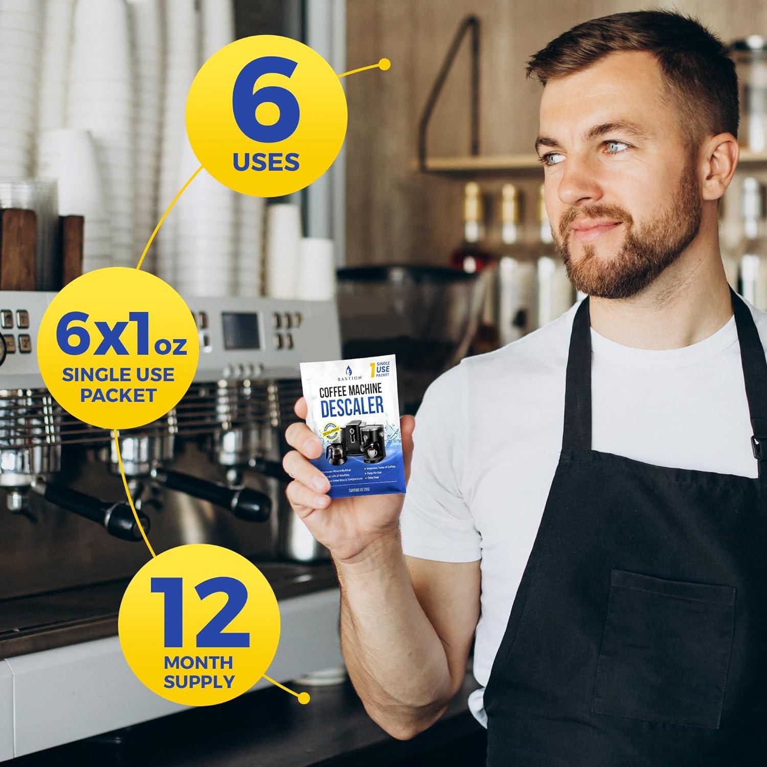 Limpiador Desincrustante para Cafeteras Bastion 6 Usos