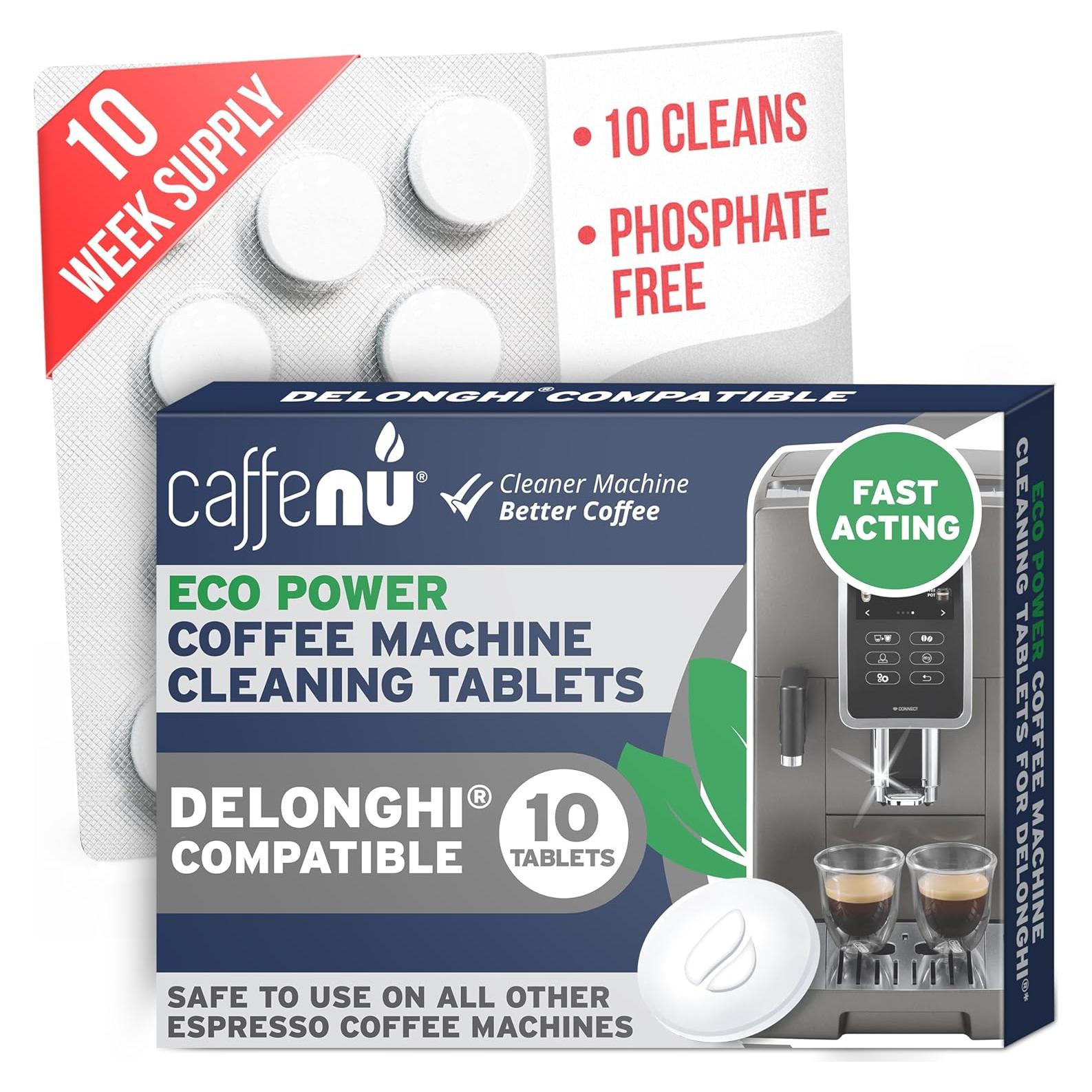 Tabletas de Limpieza Caffenu para Cafeteras Delonghi - 10 Unidades