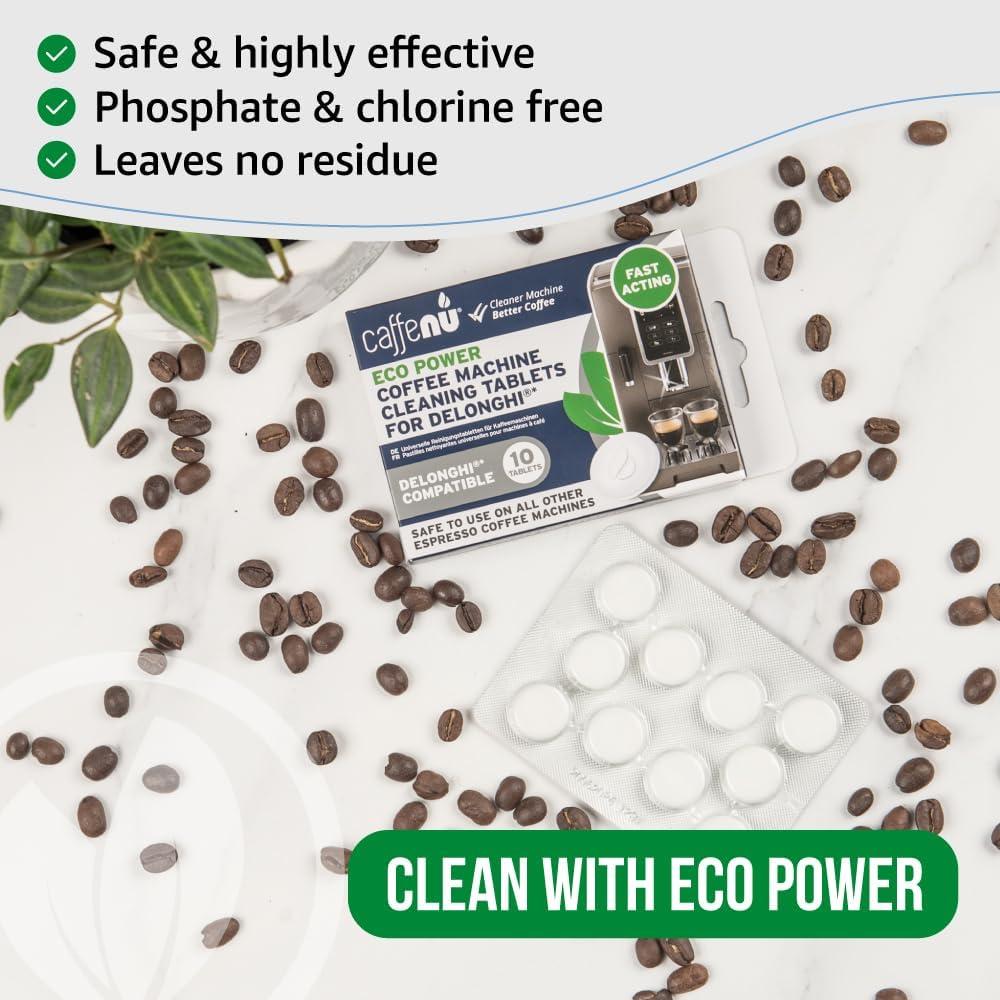 Tabletas de Limpieza Caffenu para Cafeteras Delonghi - 10 Unidades