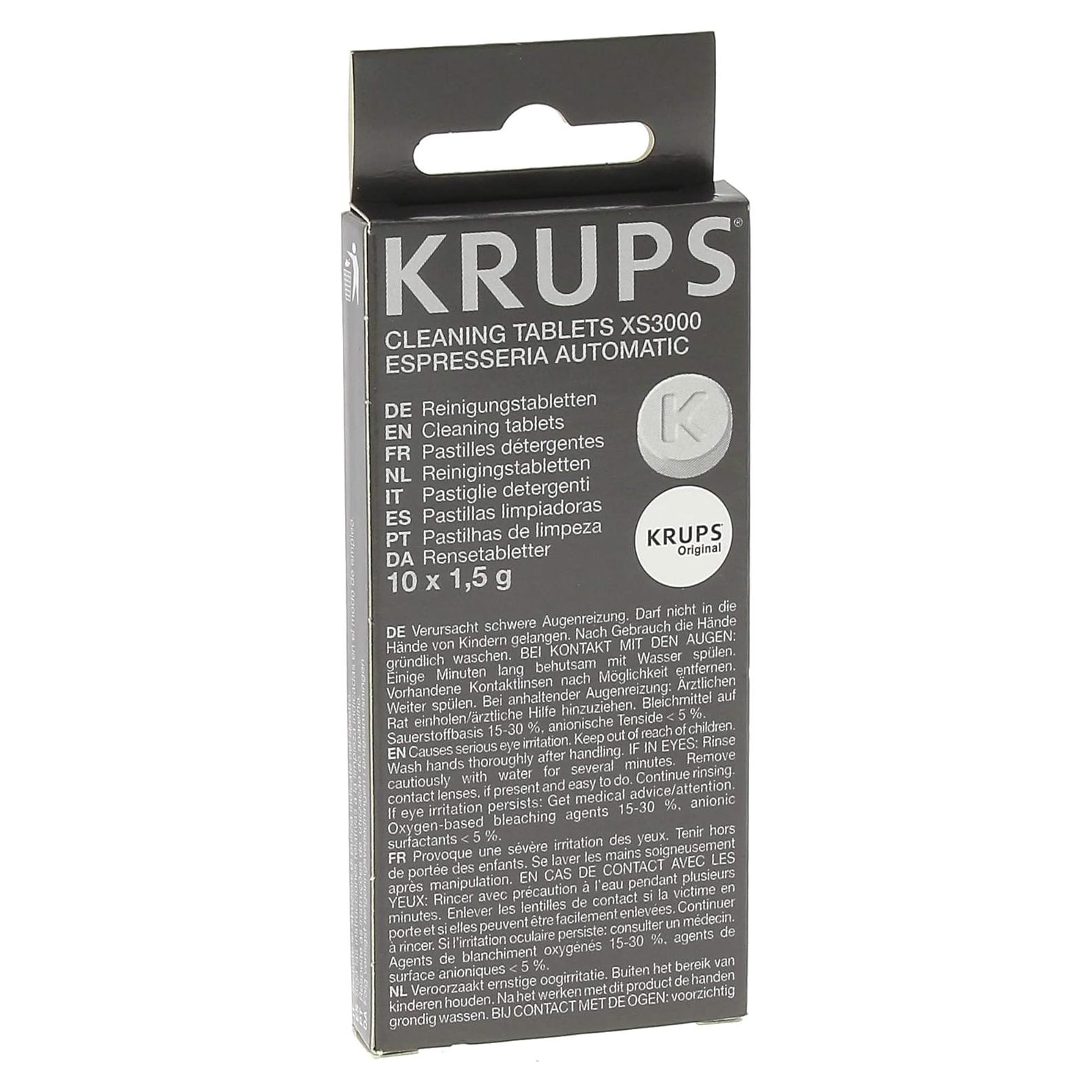 Tabletas de limpieza KRUPS XS3000 para máquinas automáticas EA82 y EA9000