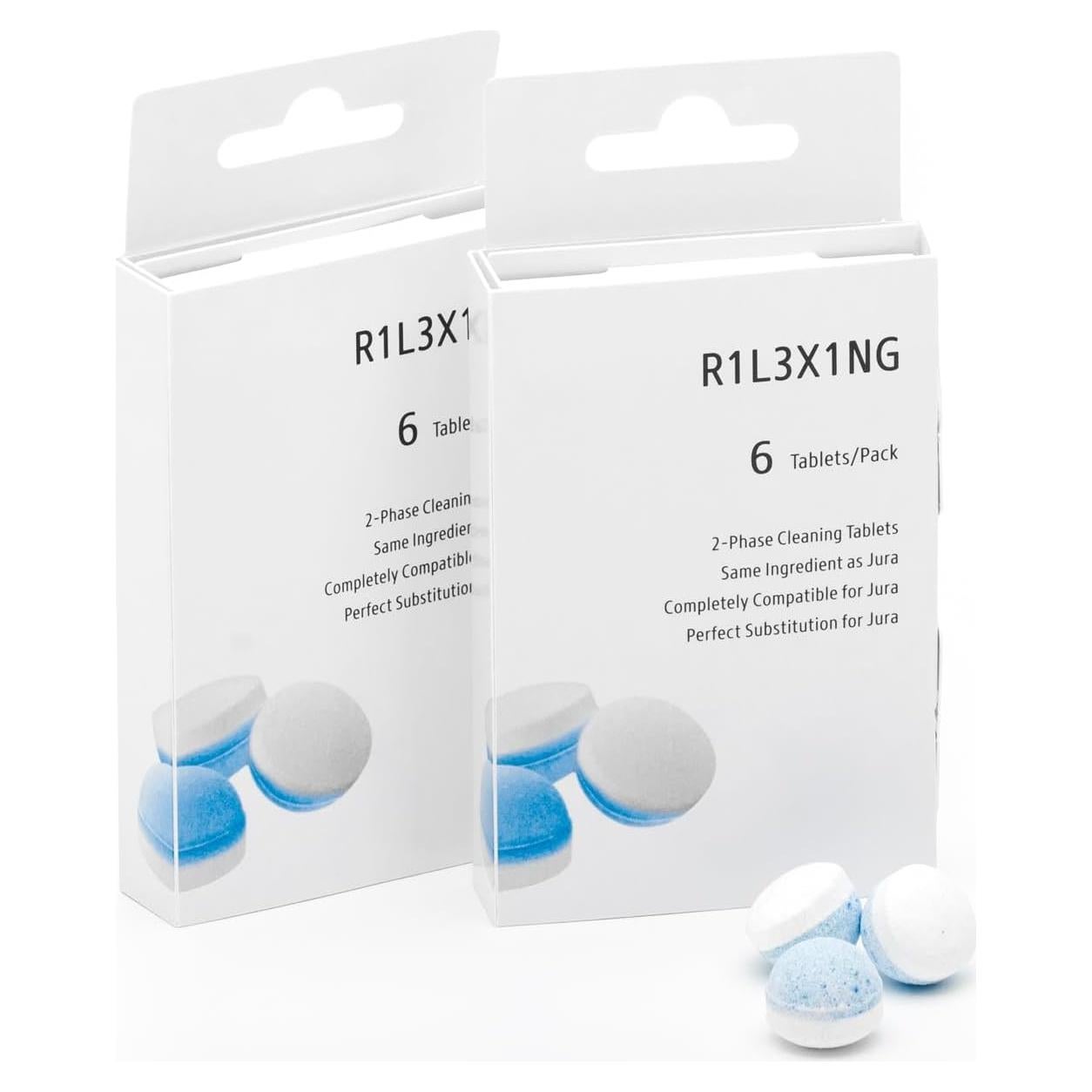Tabletas de limpieza 2 fases R1L3X1NG para café 12 unidades