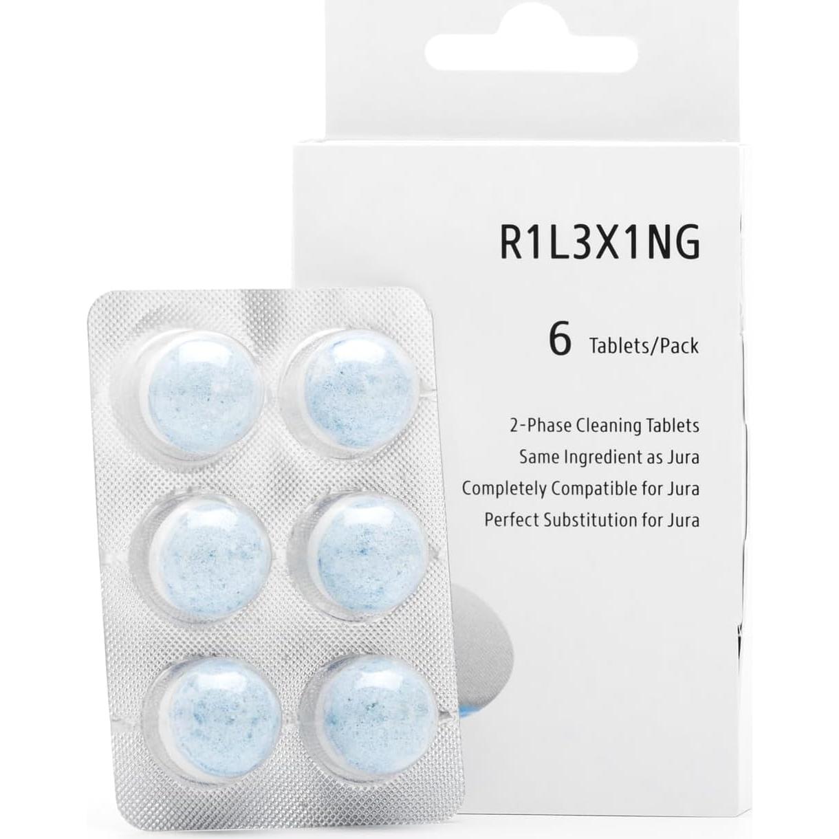 Tabletas de limpieza 2 fases R1L3X1NG para café 12 unidades