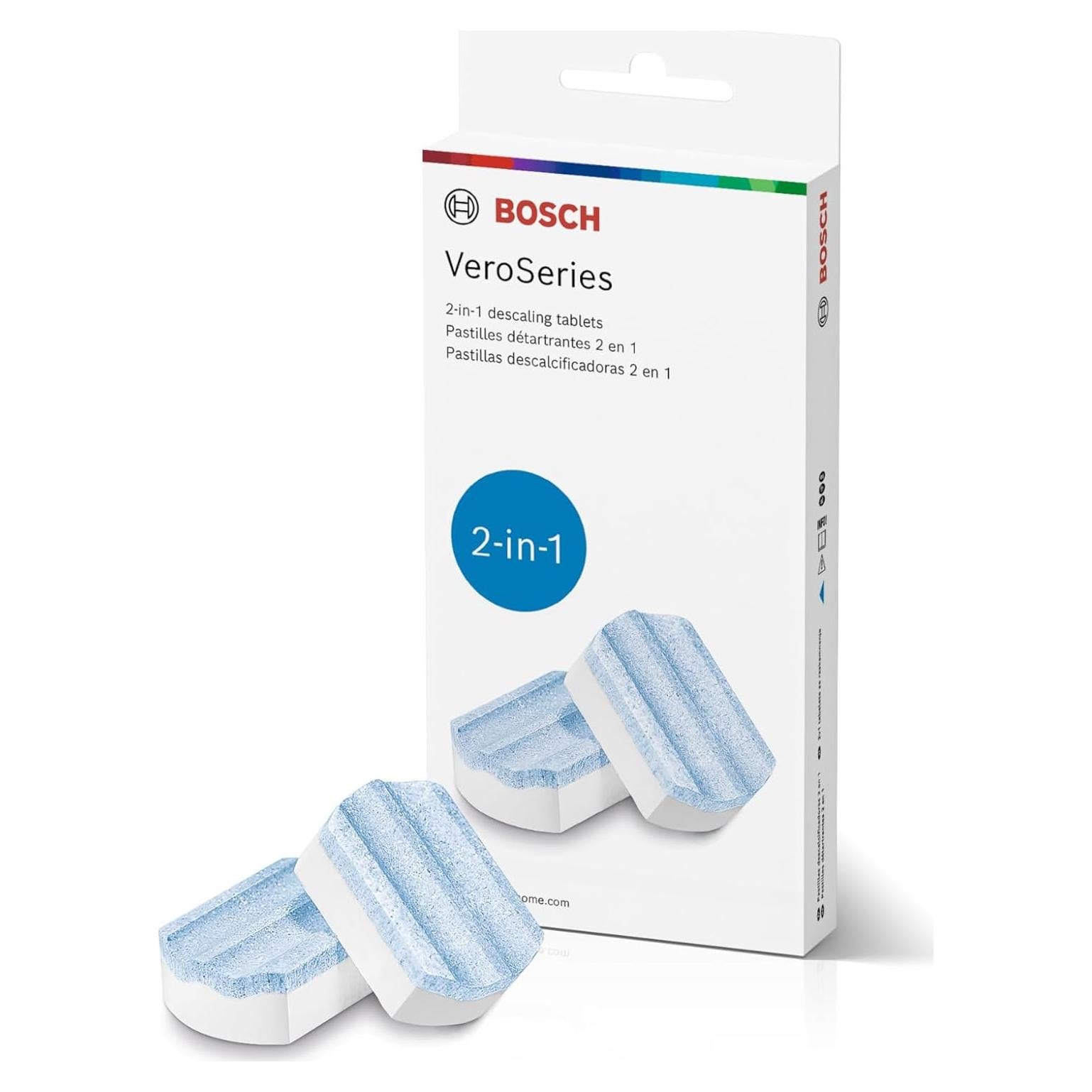 Tabletas Desincrustantes Bosch TCZ8002, 3 Unidades, 2-en-1