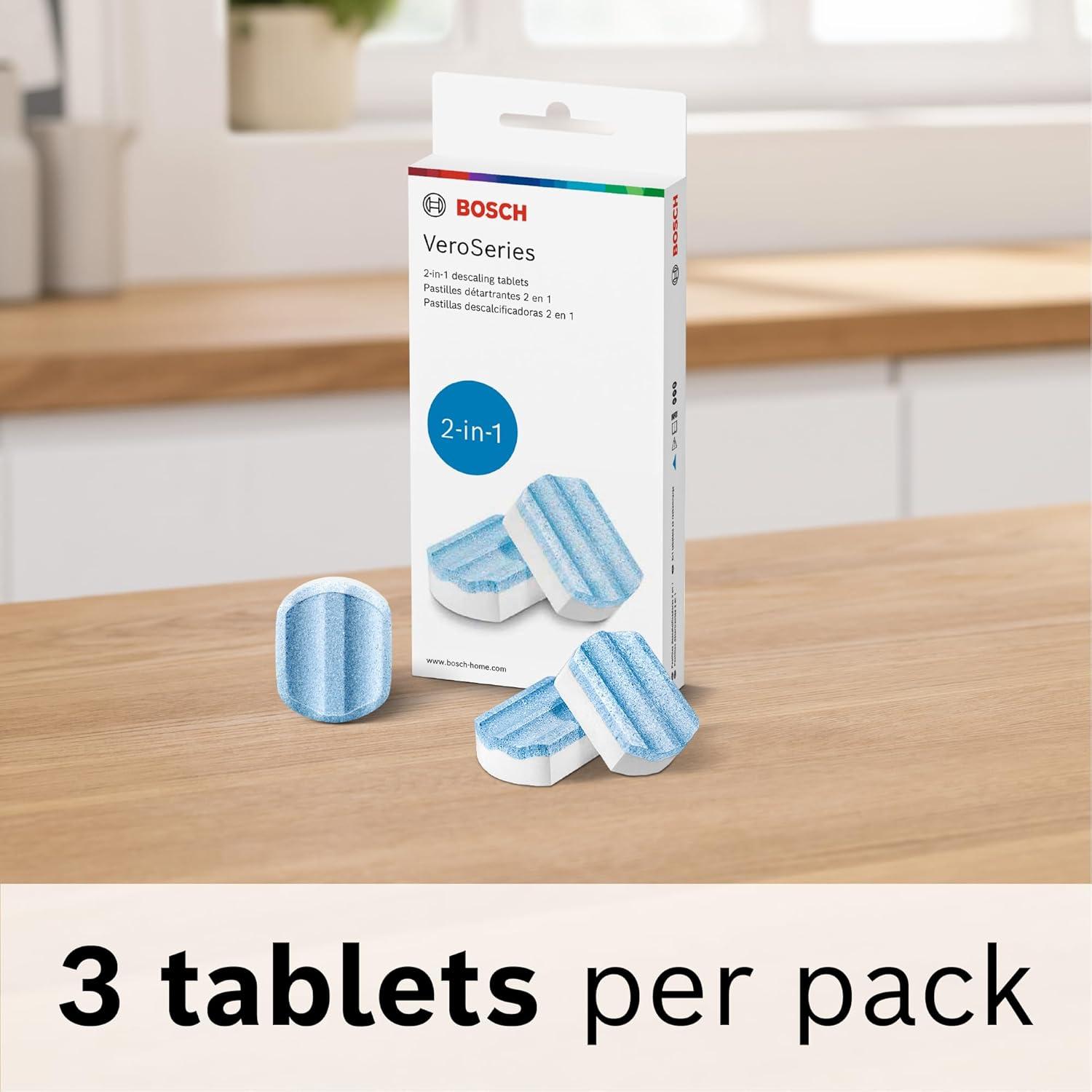Tabletas Desincrustantes Bosch TCZ8002, 3 Unidades, 2-en-1