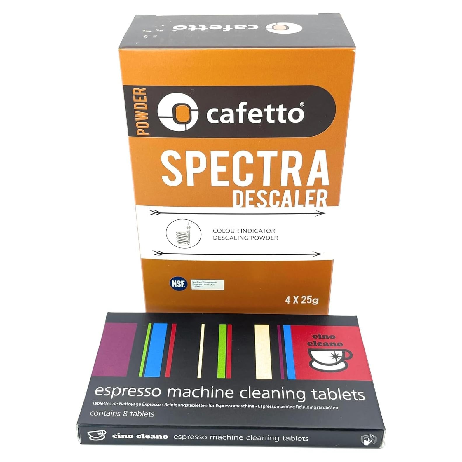 Paquete de limpieza Cafetto Cino Cleano 8 tabletas y 4 sachets
