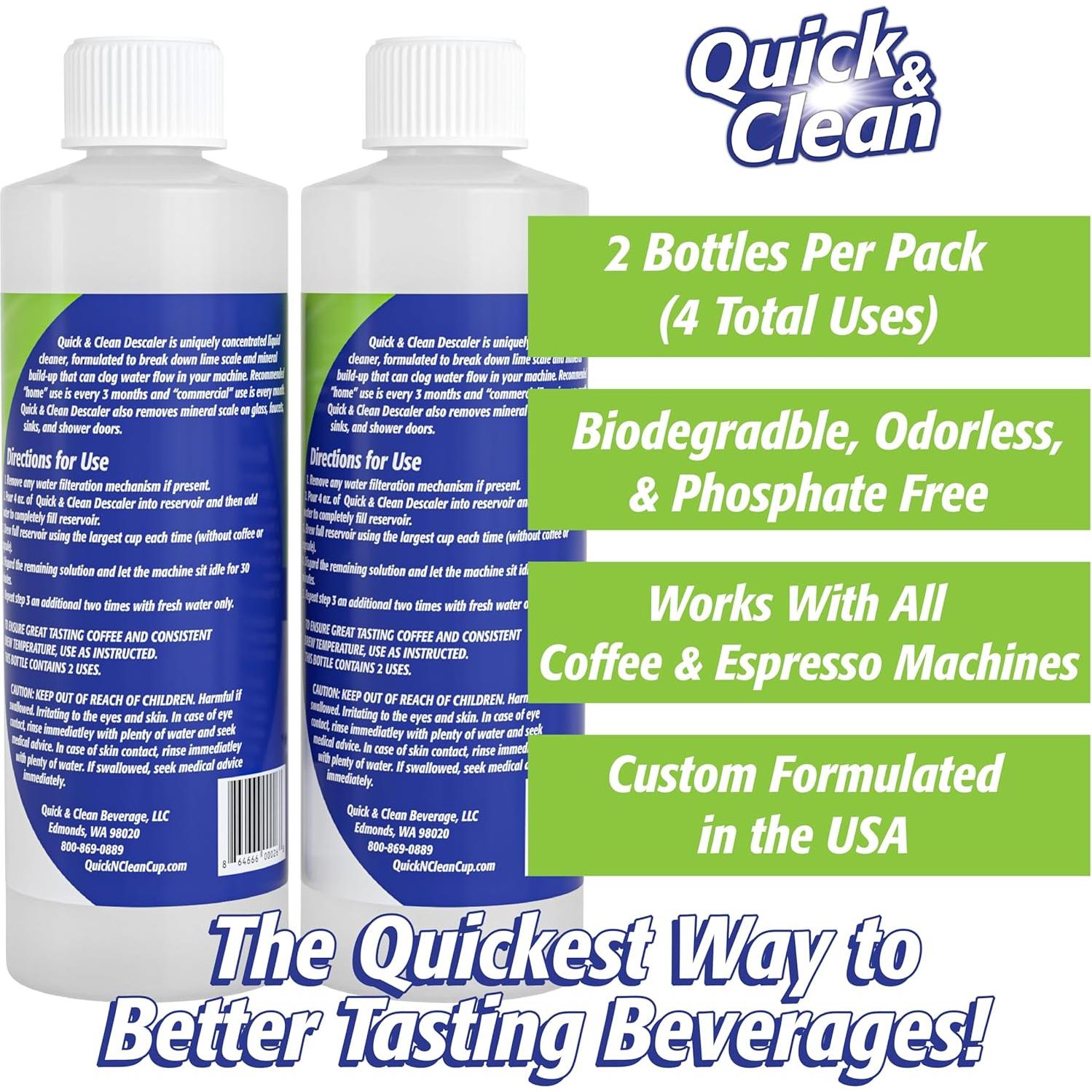 Desincrustante Rápido Quick & Clean 2-Pack 236.6 ml para Cafeteras