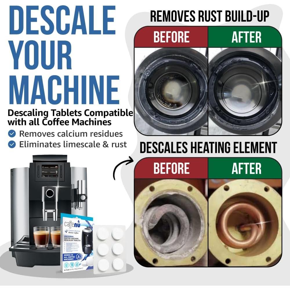 Tabletas Desincrustantes Caffenu 6 Unidades para Cafeteras
