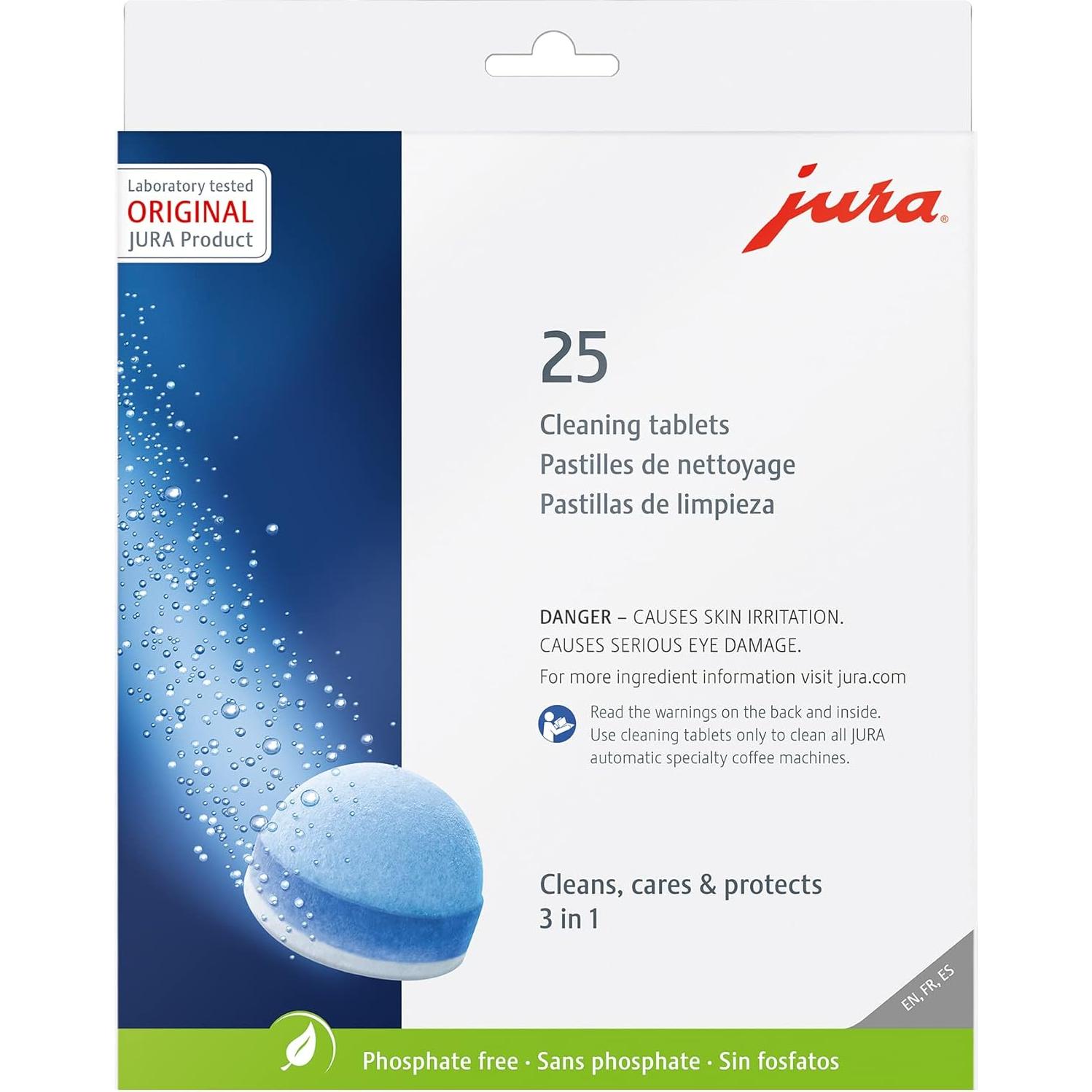 Tabletas de limpieza 3 fases Jura 25053 - Paquete de 25