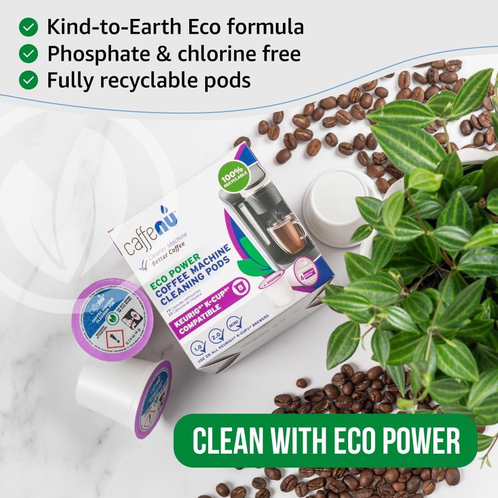 Pods de limpieza Caffenu para cafeteras Keurig - Kit de 8