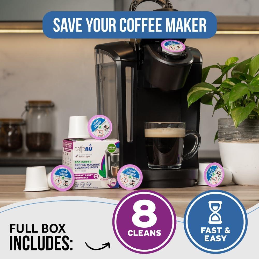 Pods de limpieza Caffenu para cafeteras Keurig - Kit de 8