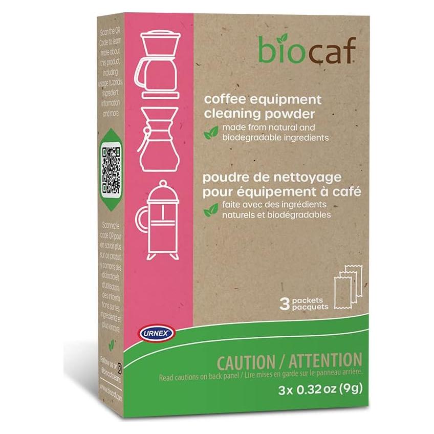 Limpiador de Máquinas de Café Urnex Biocaf - 3 Paquetes de 9g