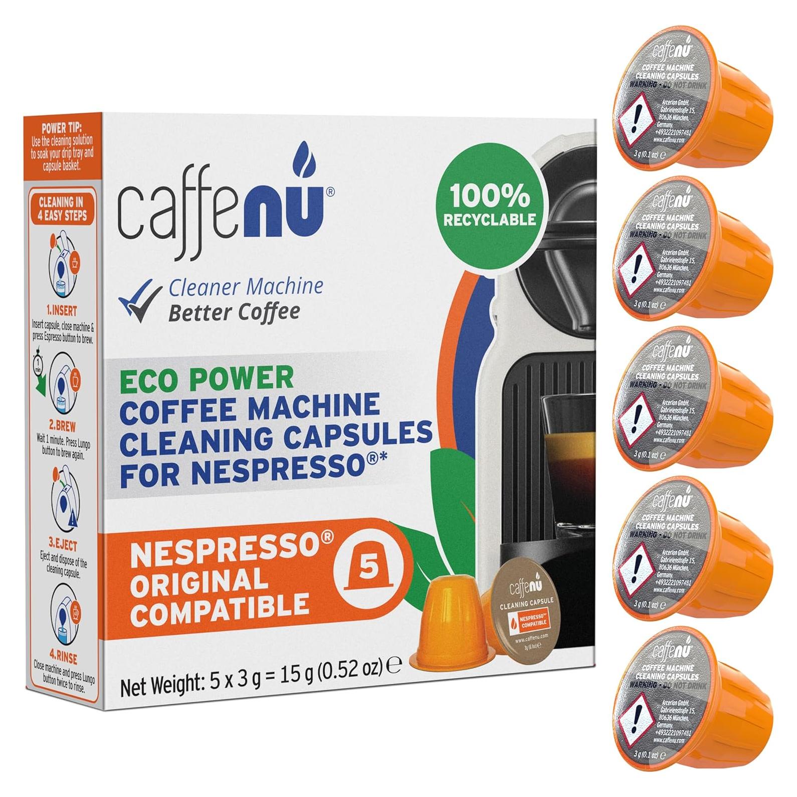 Cápsulas de limpieza Caffenu para Nespresso - 5 unidades