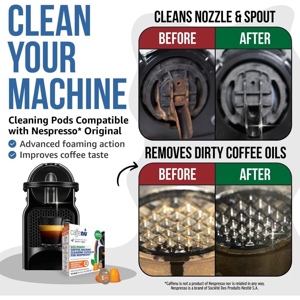 Cápsulas de limpieza Caffenu para Nespresso - 5 unidades