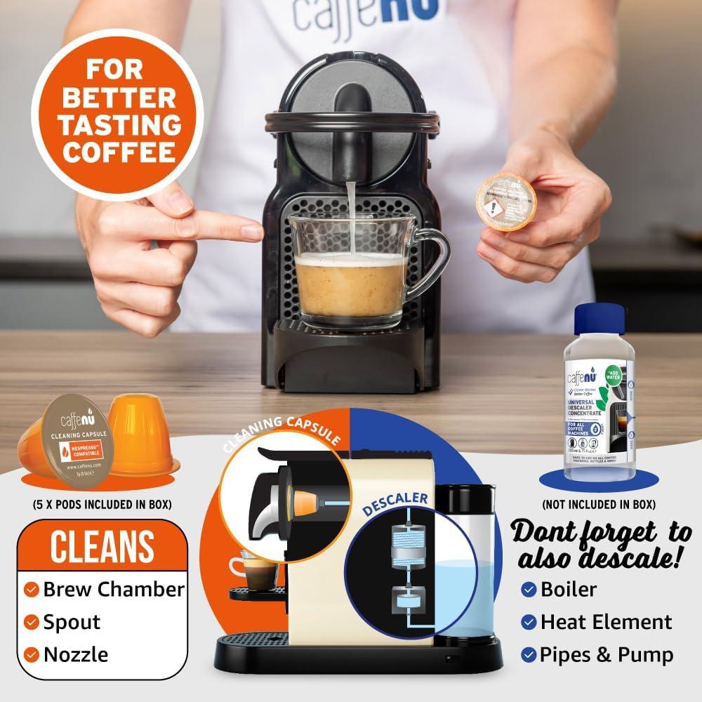 Cápsulas de limpieza Caffenu para Nespresso - 5 unidades