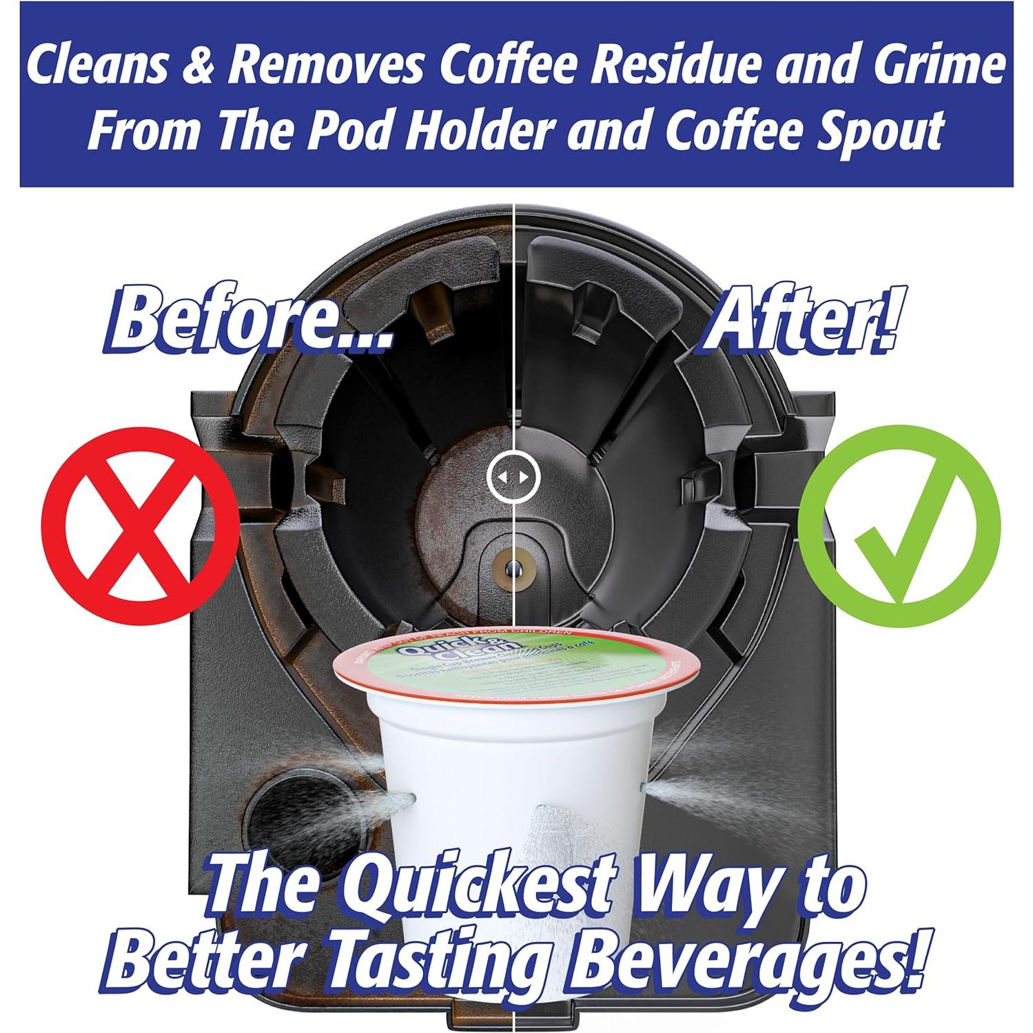 Paquete de 4 Tazas de Limpieza + Desincrustante Rápido y Limpio