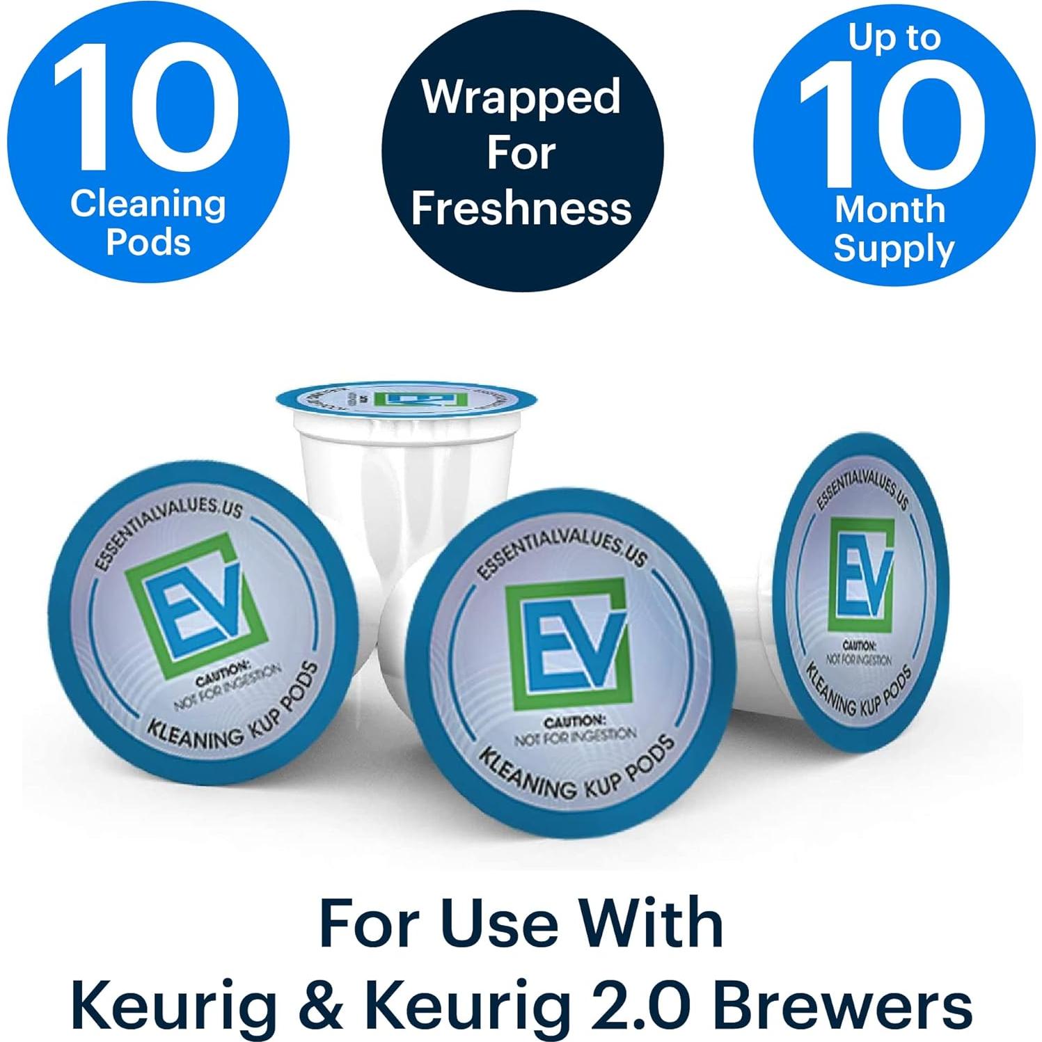 Cápsulas de Limpieza Valores Esenciales para Keurig 10-Pack