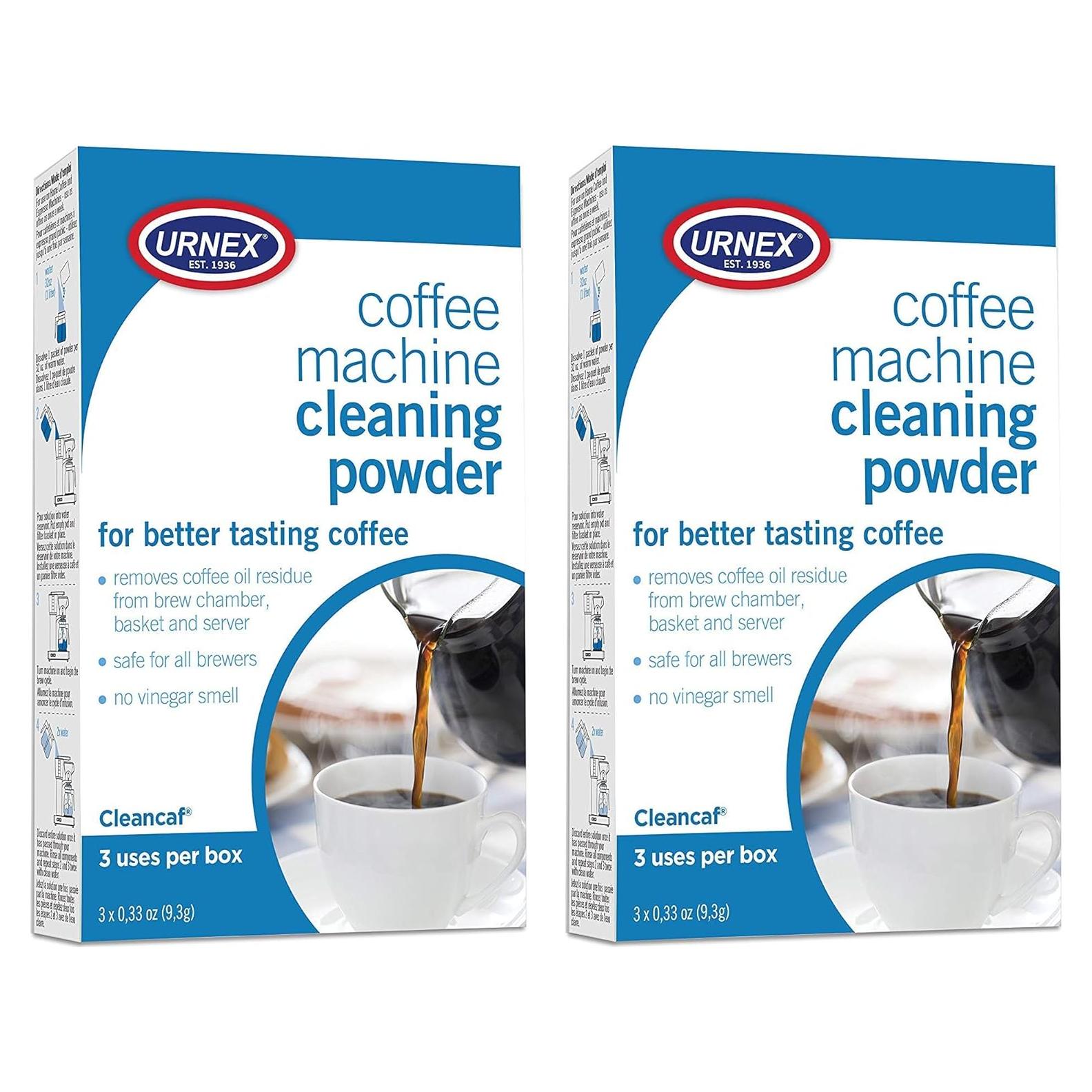 Limpiador de Cafeteras Urnex Cleancaf en Polvo - 2 Paquetes