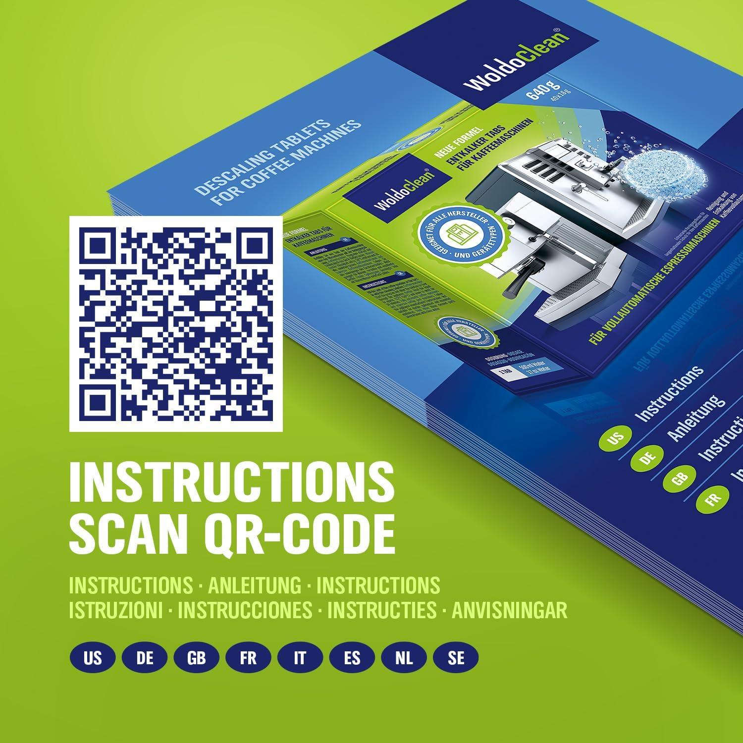 Tabletas Descalcificadoras WoldoClean para Cafeteras - 20 Usos